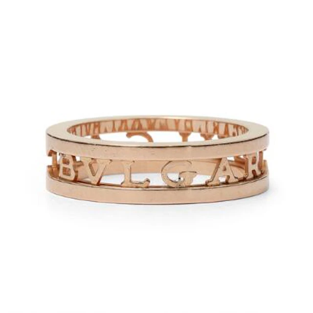 Bulgari: A "B.Zero1" ring of 18k rose gold. Serial no. YMM966. Weight