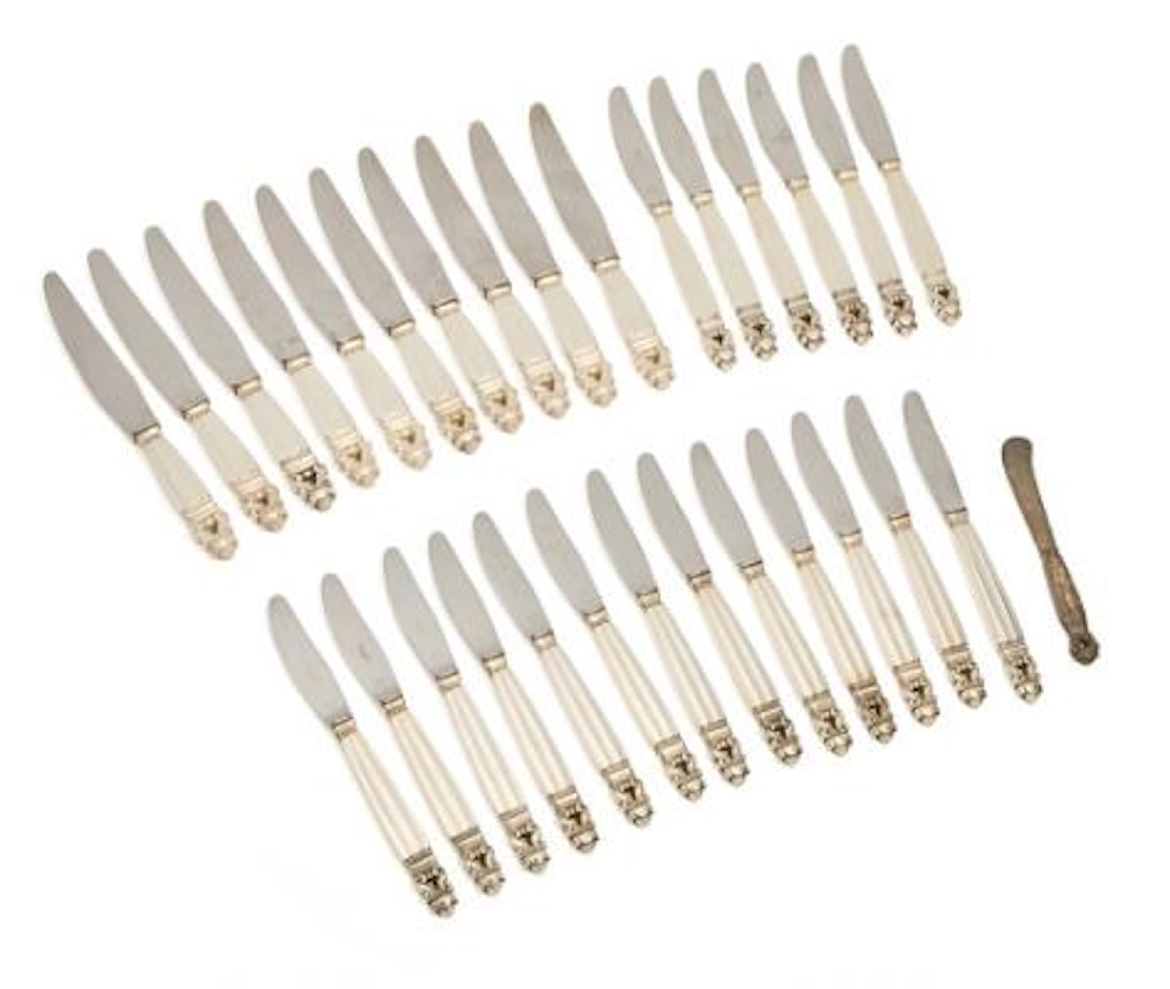 Johan Rohde: "Acorn". Sterling silver dinner- and luncheon knives