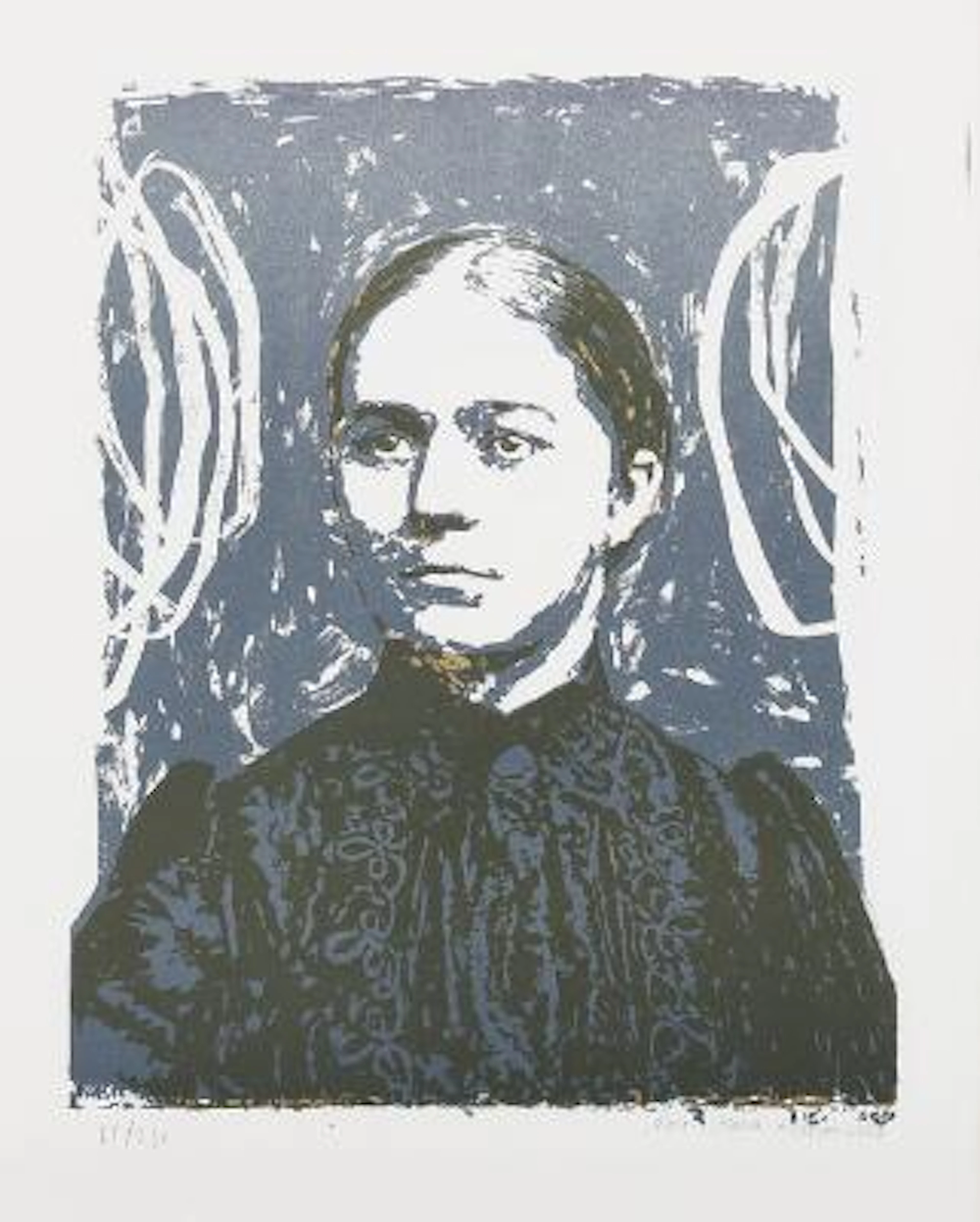 Nina Kleivan: Untitled, 2023. Signed. Lithograph in colours. Sheet