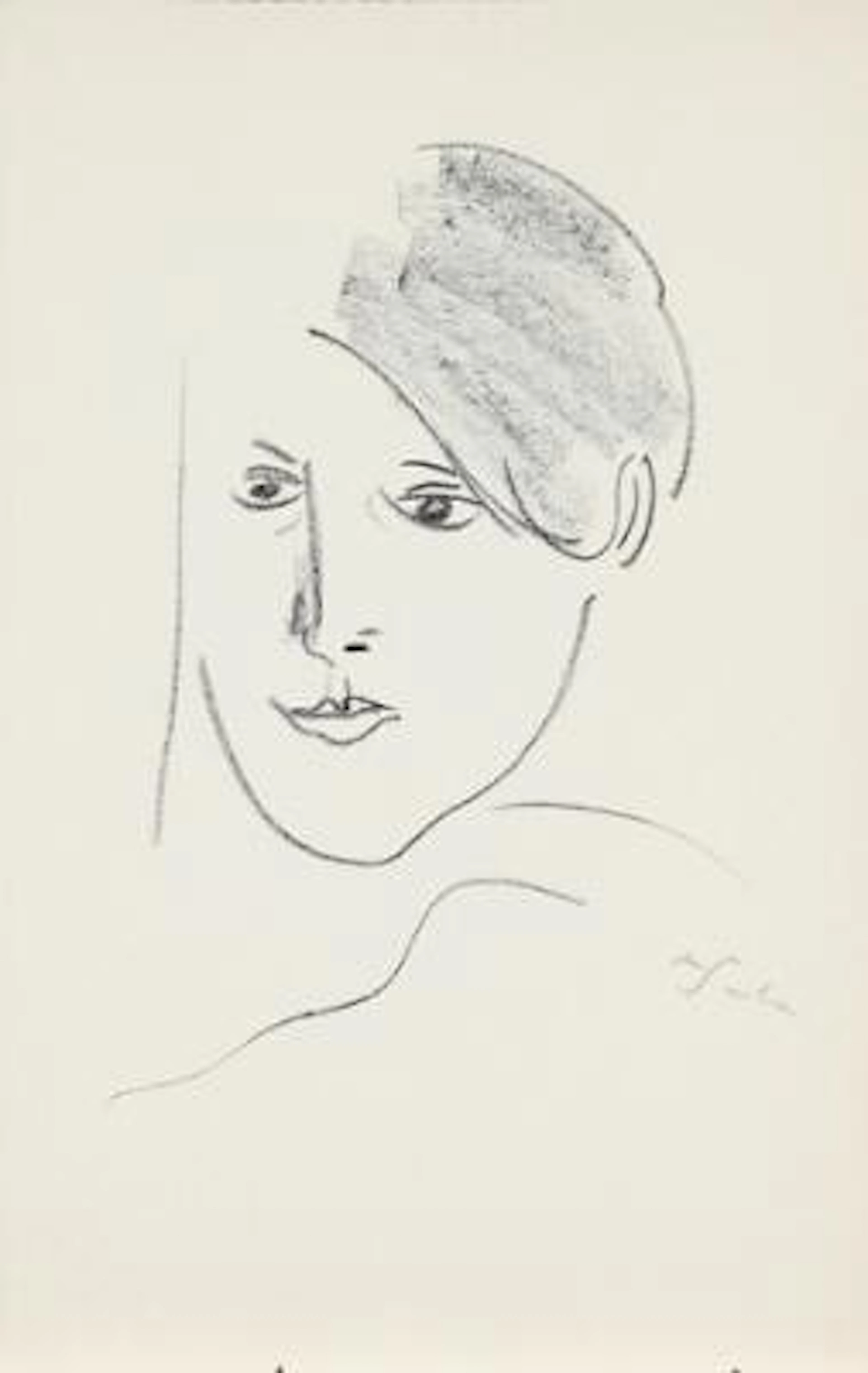Eugène de Sala: Four portrait studies. All signed. Oil pastel and