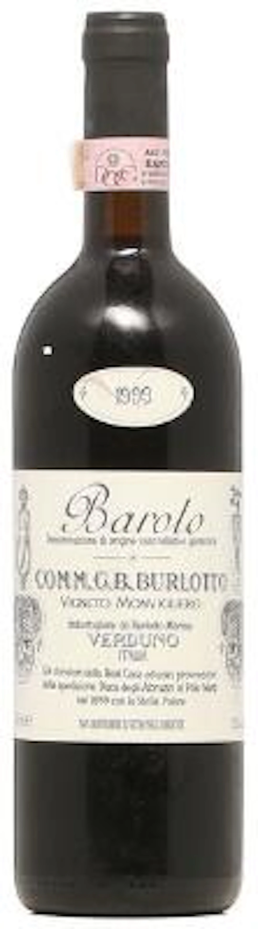 1 bt. Barolo "Vigneto Monvigliero", Comm. G. B. Burlotto 1999 A (hf/in).