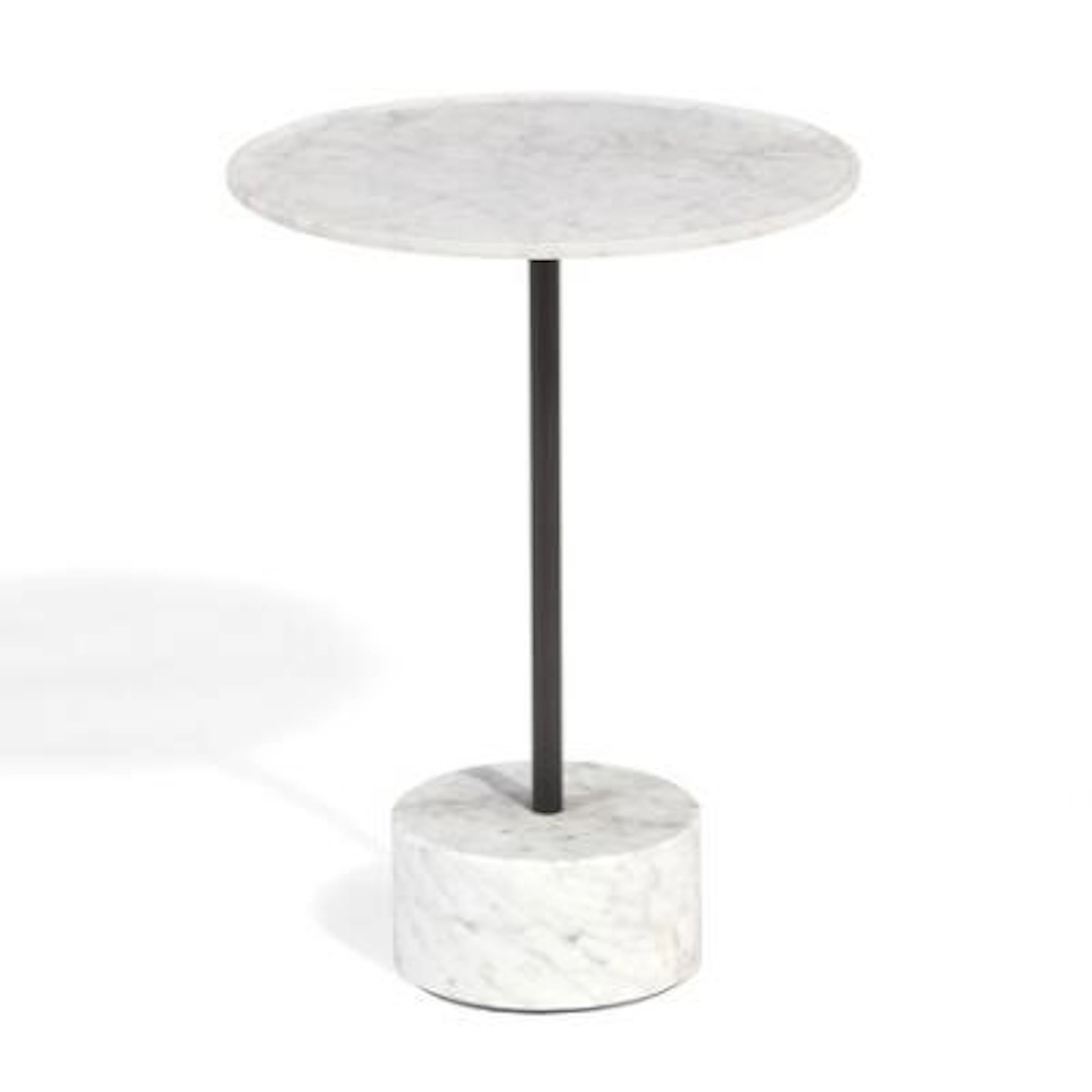 Piero Lissoni: "Marble Coffee Table 9", top and base of white carrara