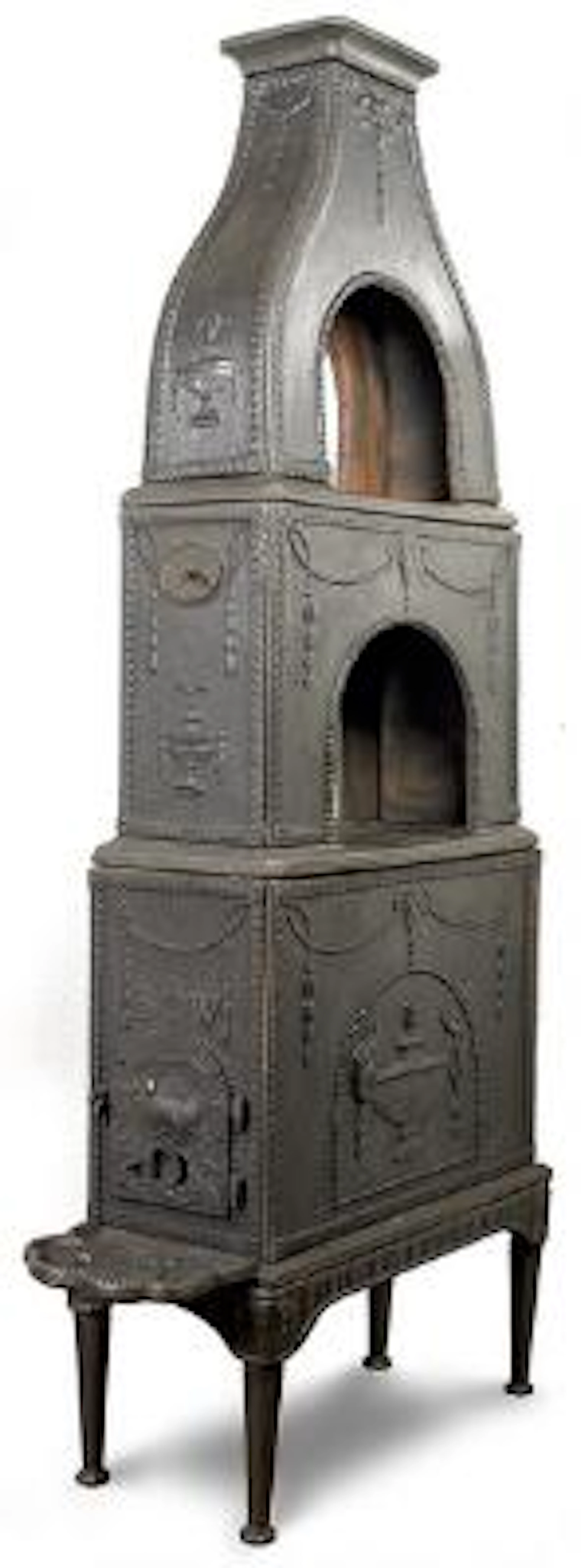 An 18th century Norwegian Louis XVI cast iron storey vasestove. Bærum