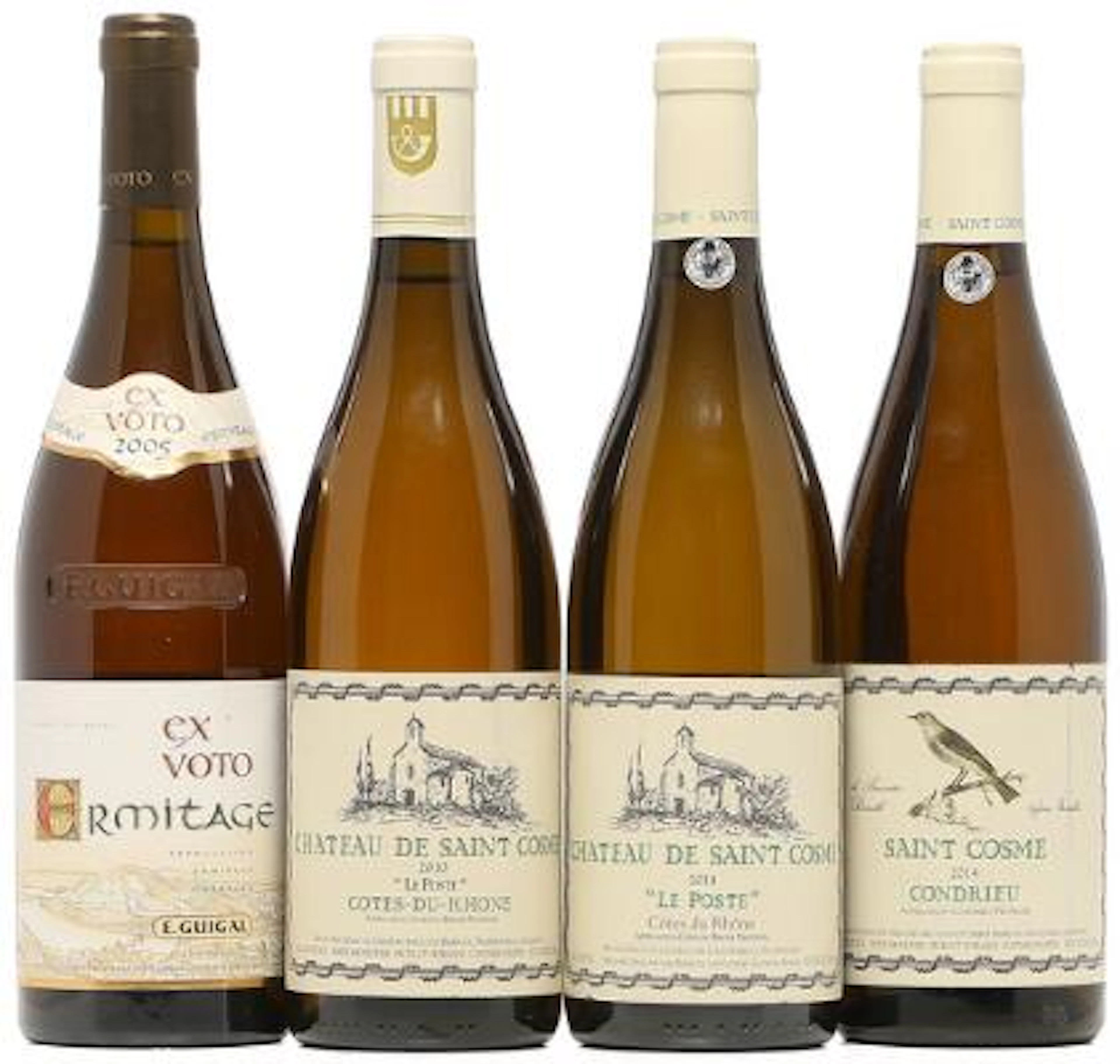 1 bt. Ermitage Blanc " Ex Voto", E. Guigal 2005 A (hf/in). etc. Total
