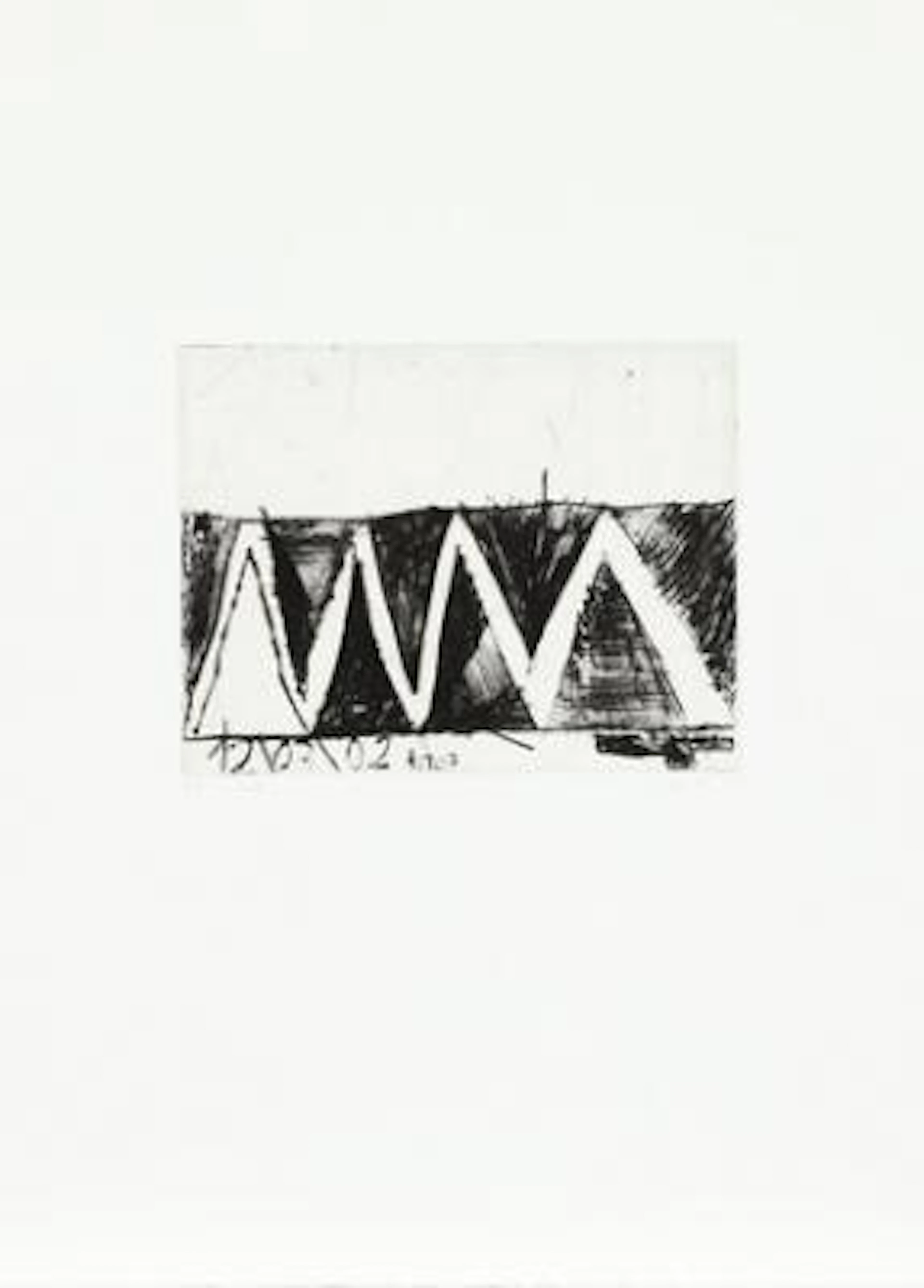 Tal R: "Zigzag", 2002. Portfolio with five compositions. Etchings.