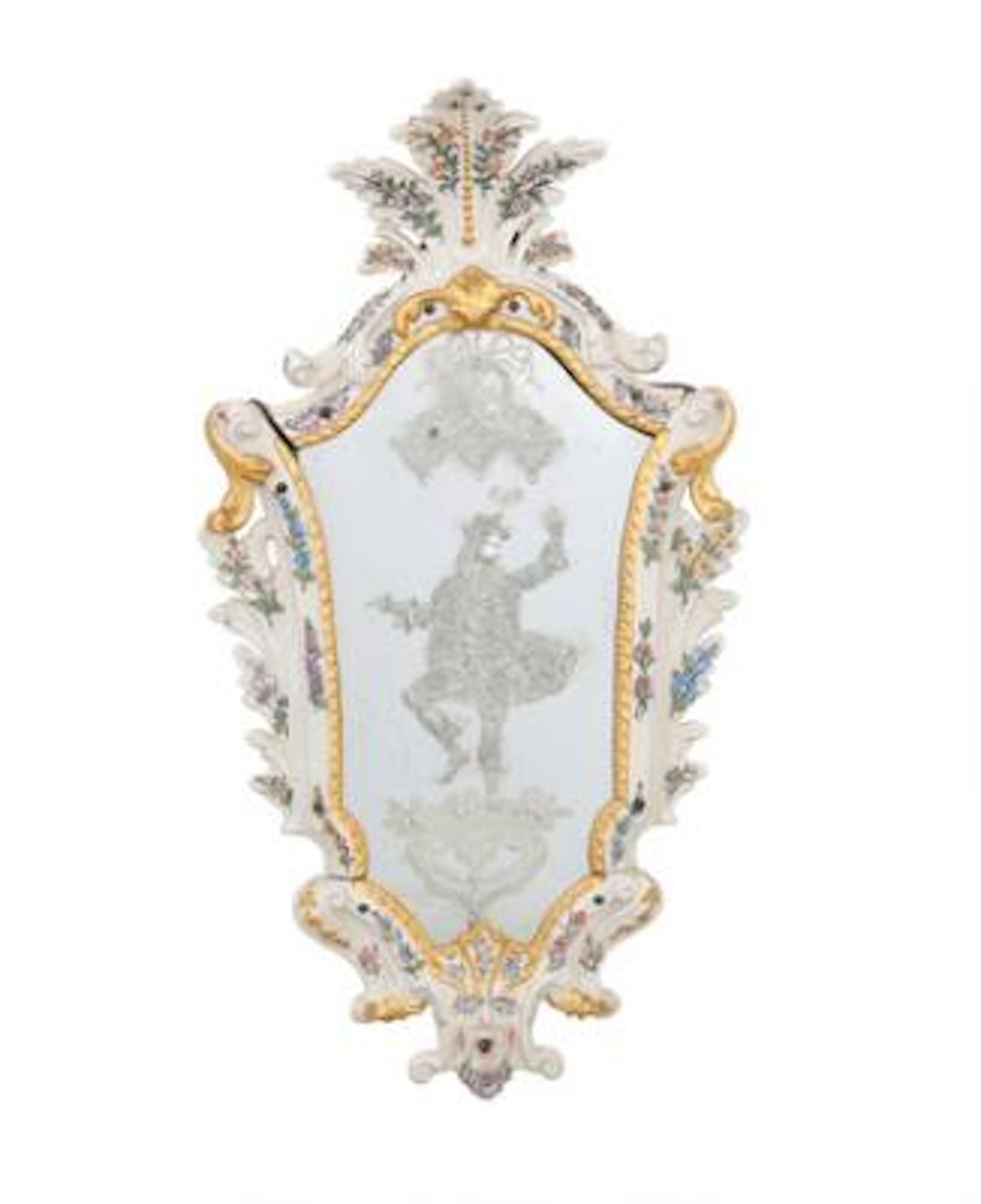 A 19th century Venetian porcelain framed girondole. H. 69 cm. – Bruun