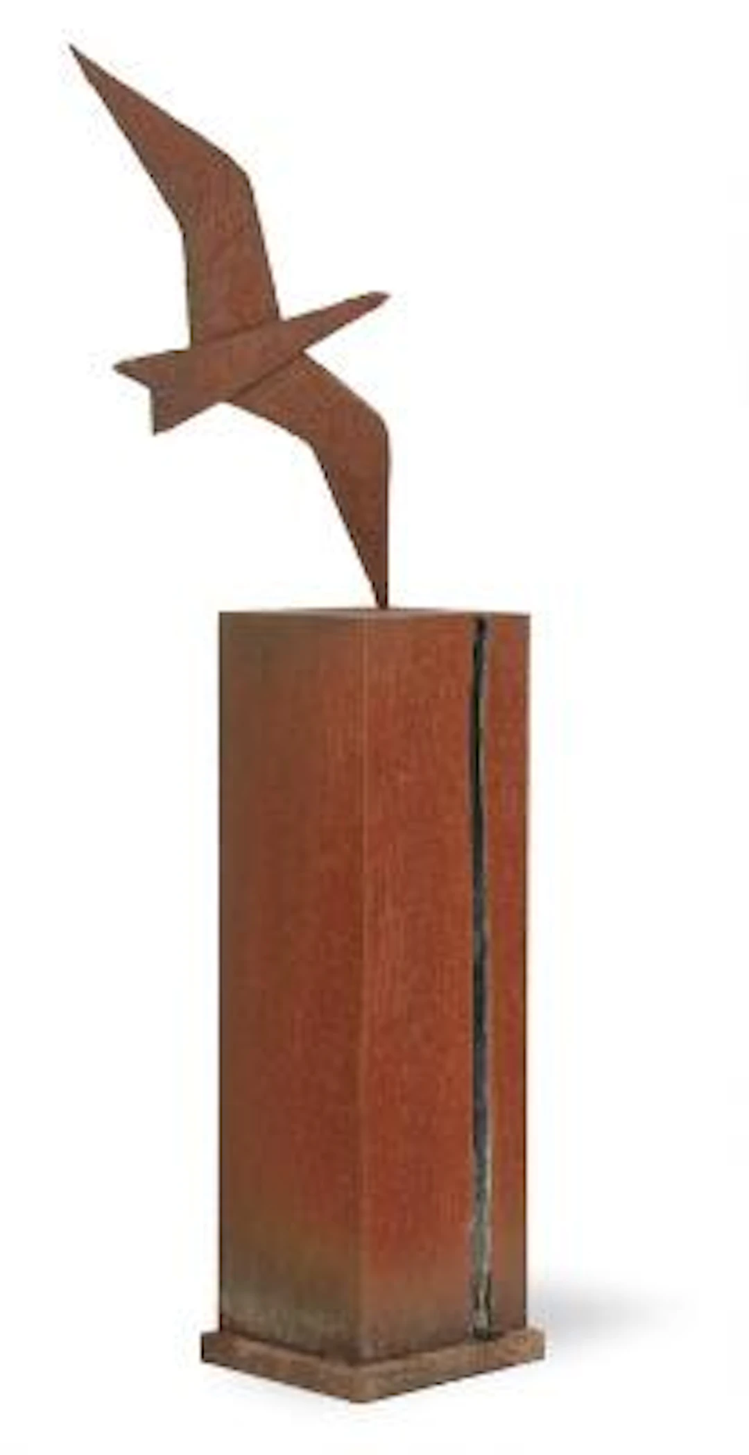 Karl-Heinz Boserup: A hovering bird of patinated cast iron, mounted