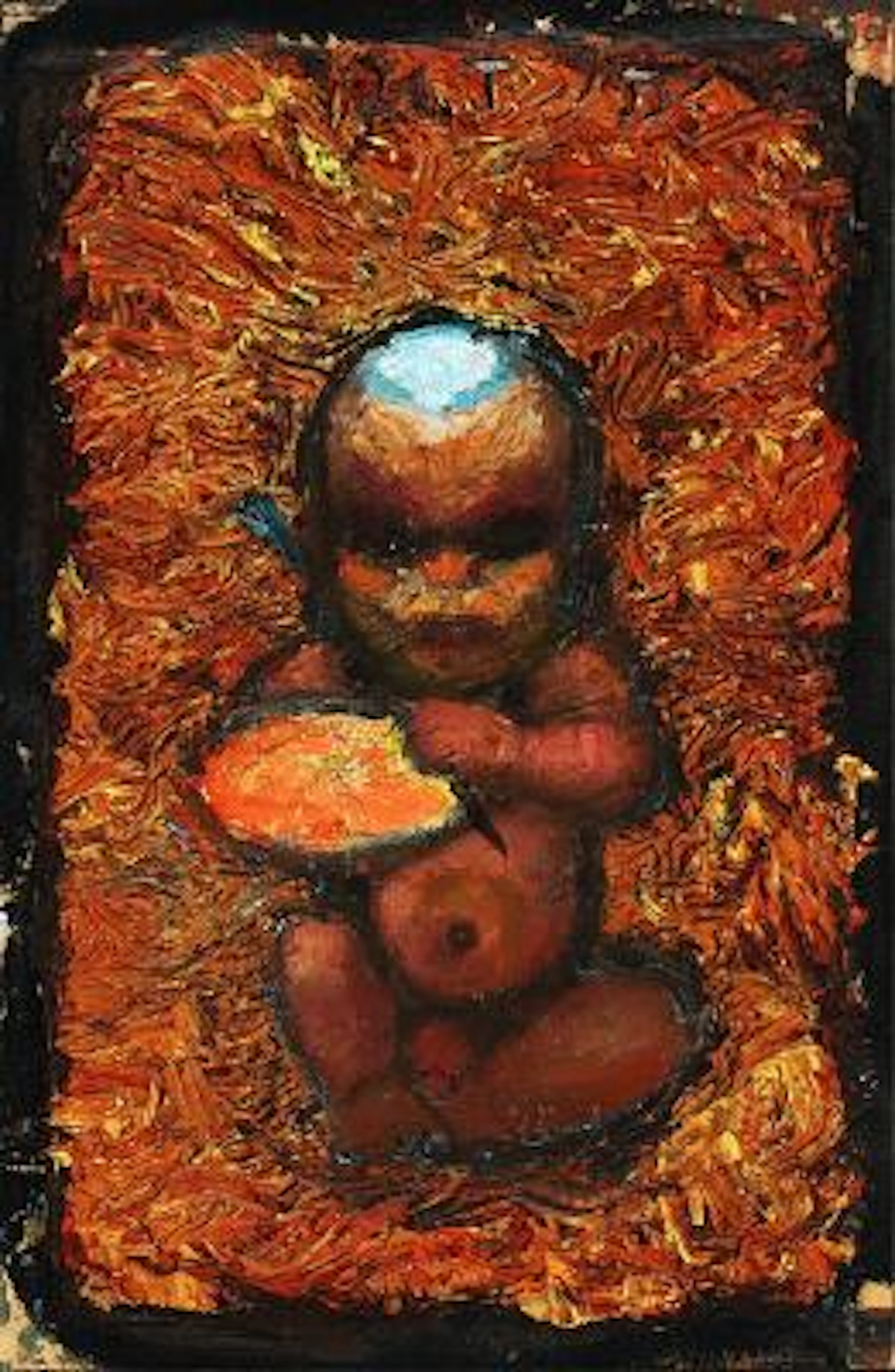 Kurt Trampedach: Composition. Signed on the reverse. Oil and mixed