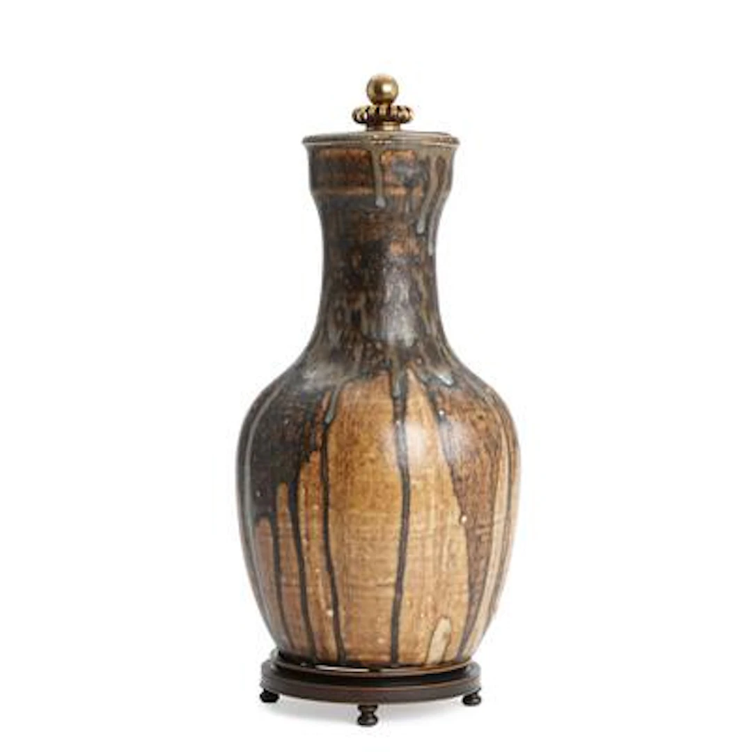 Carl Halier, attributed to, Knud Andersen: A stoneware lid jar decorated
