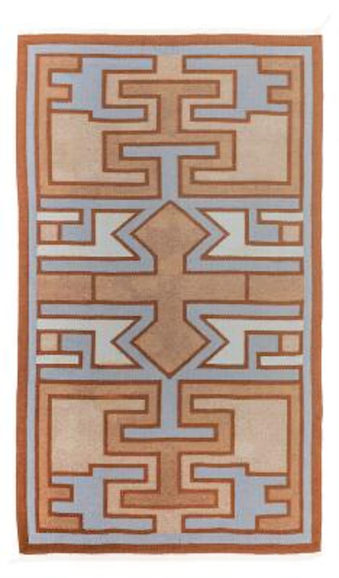 Anna Thommesen: A handwoven wool carpet in flatweave technique. Geometric
