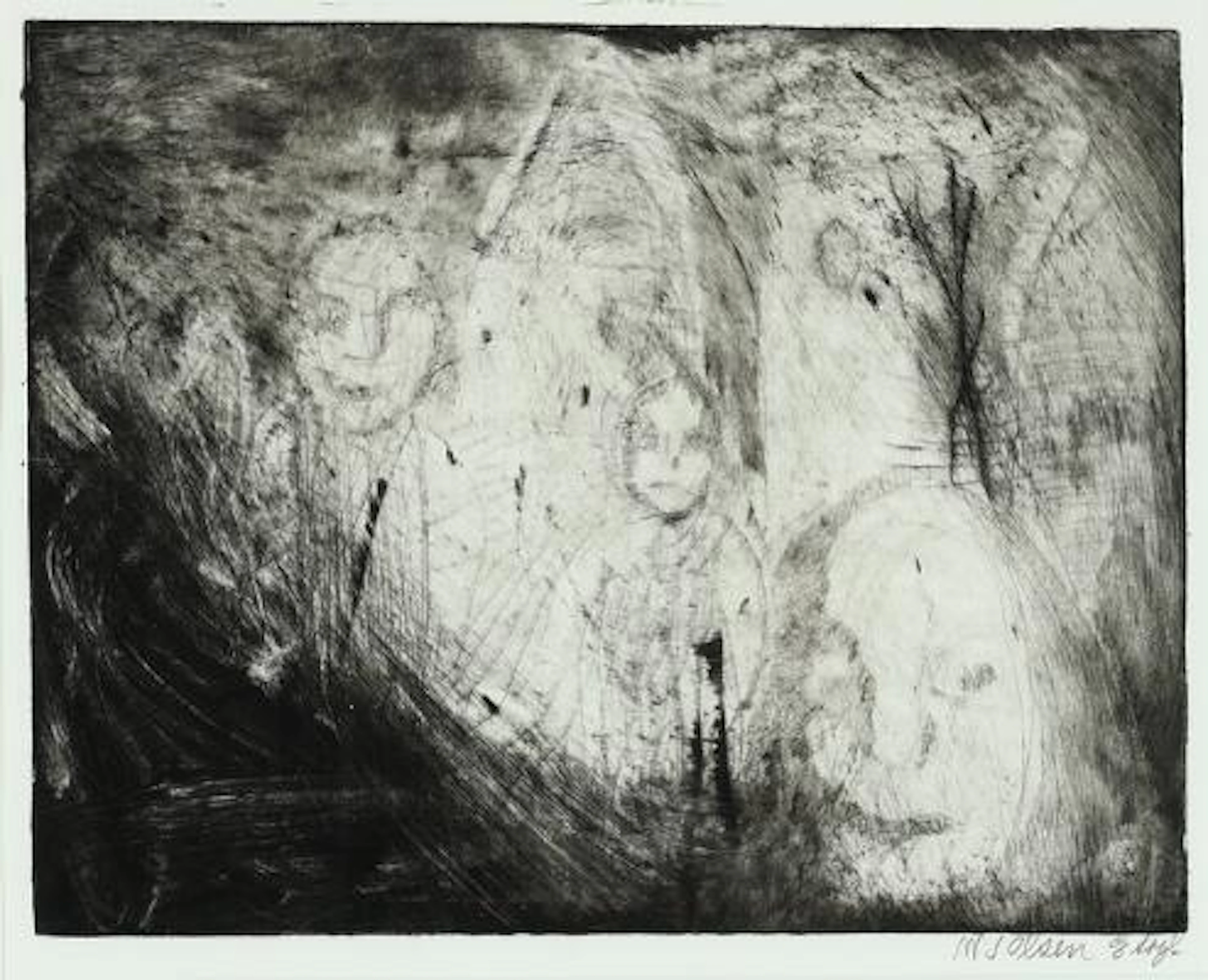 Wiliam Skotte Olsen: Untitled. Signed WS Olsen, E proof. Etching.