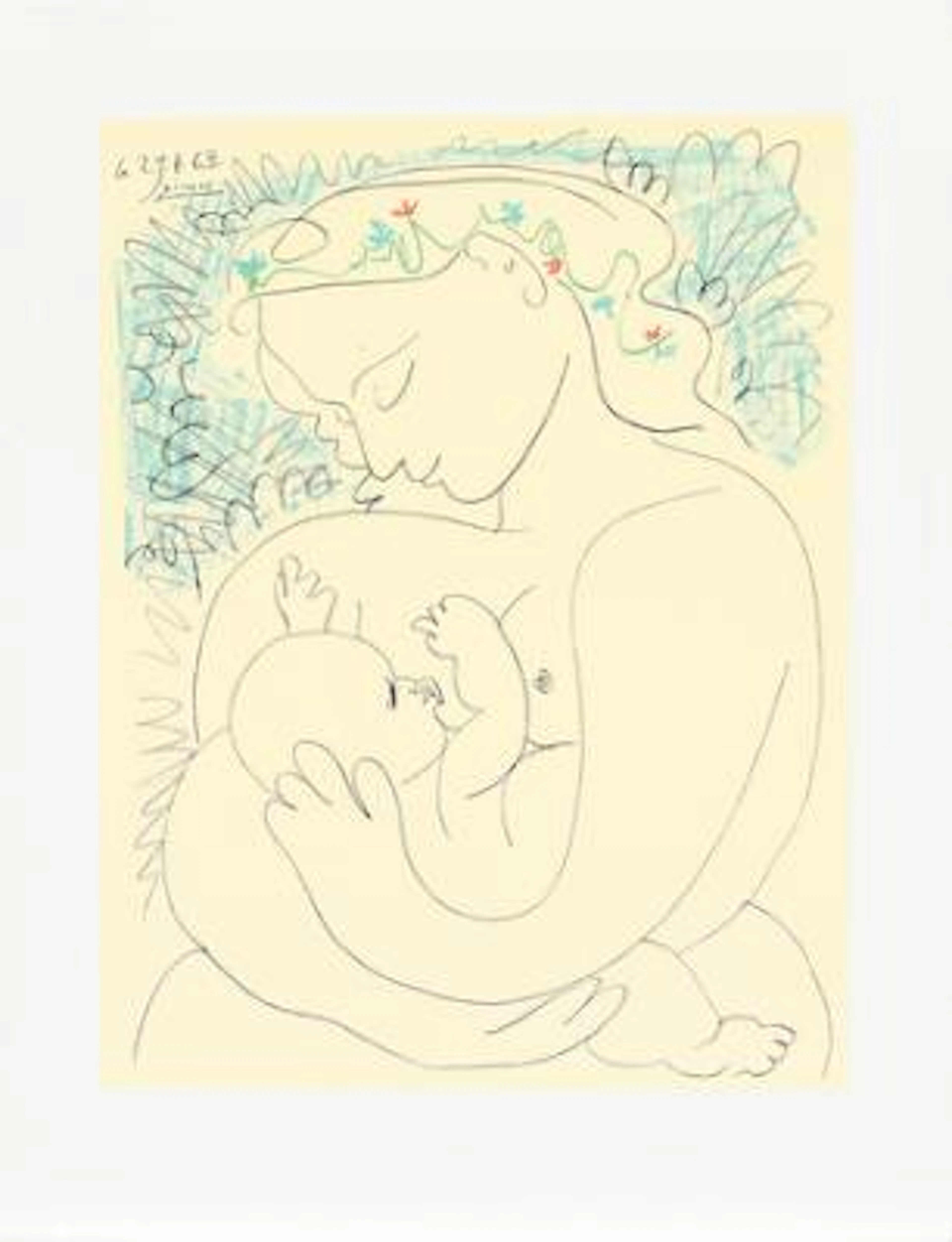 Pablo Picasso: “Maternité”. Offset in colours. Printed on Arches paper.