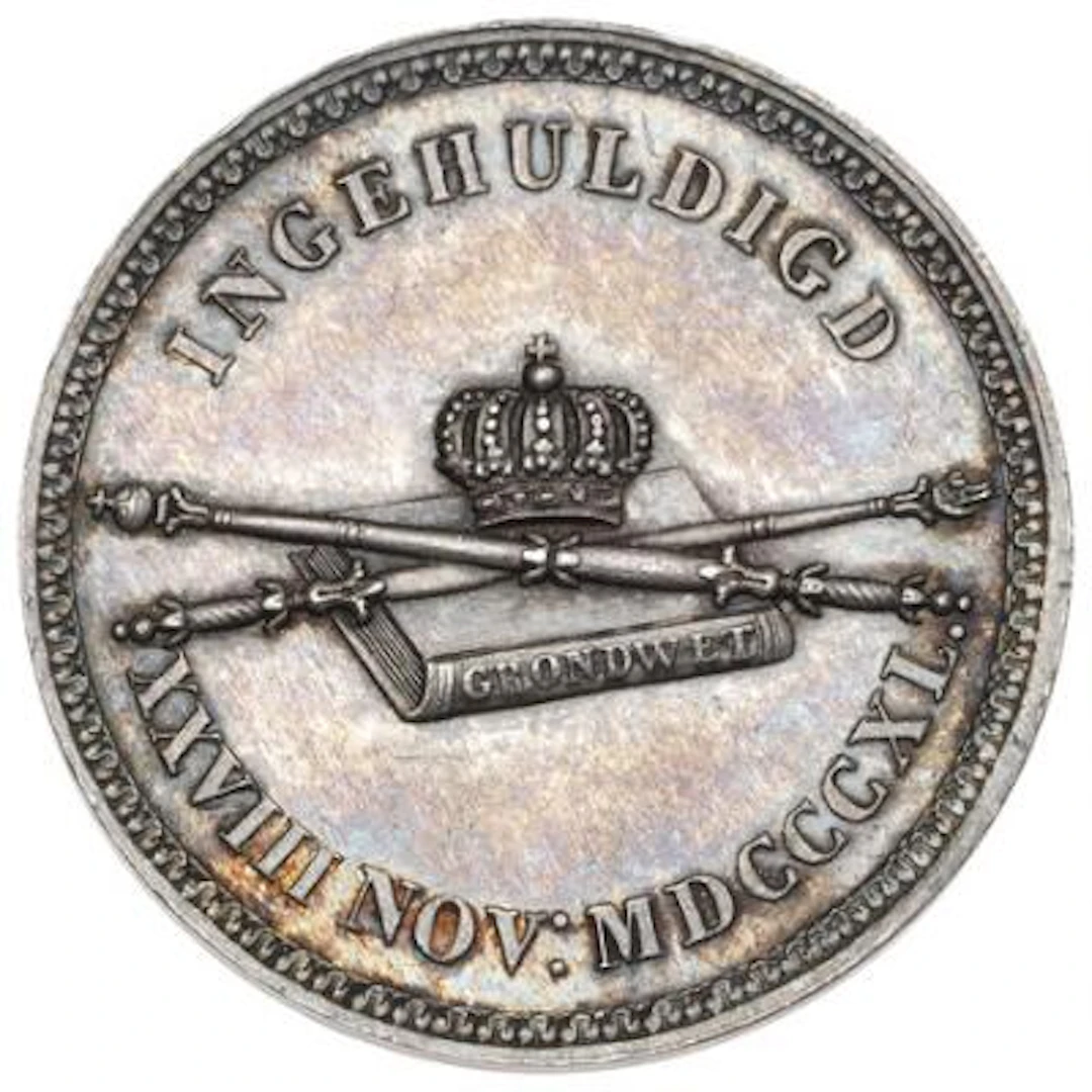 Holland, Willem II, Inaugiuration medal, 28th Nov. 1840, Ag, 23 mm