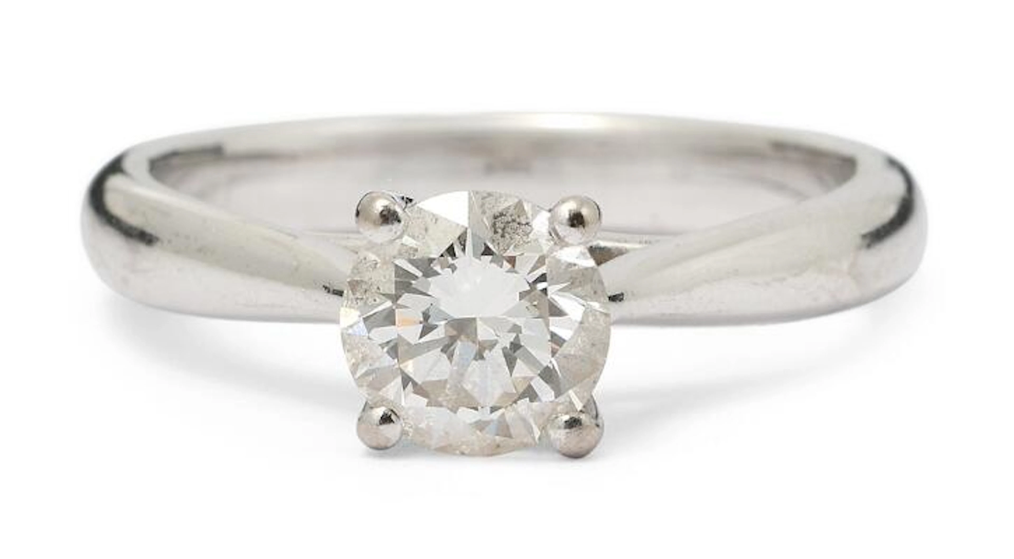 Povl Klarlund: A diamond ring set with a diamond, mounted in 18k white