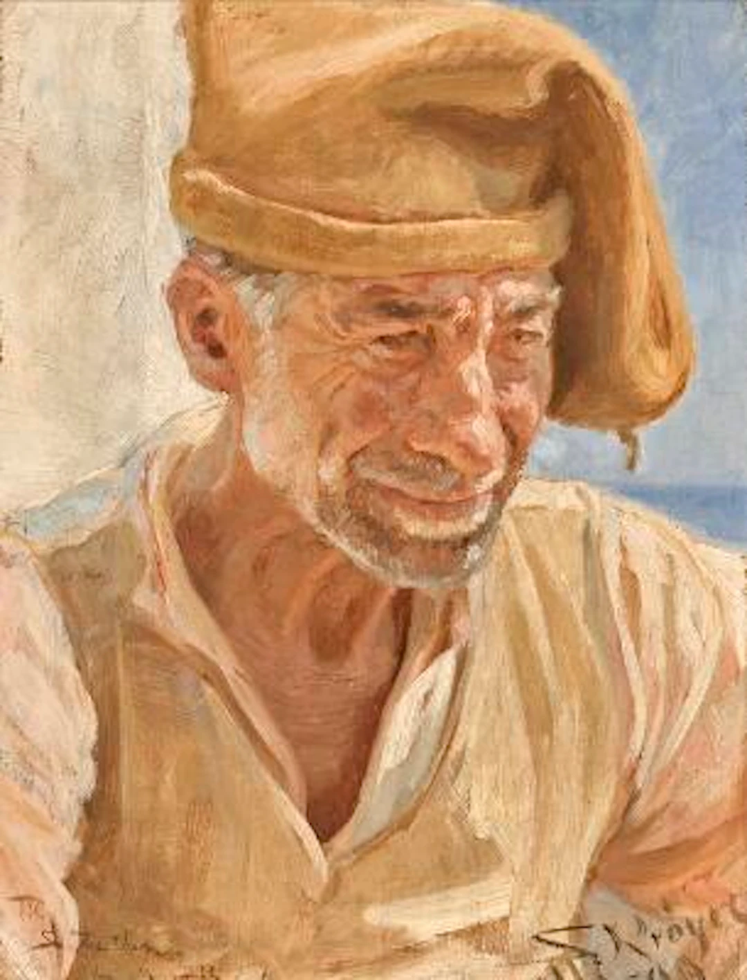 P. S. Krøyer: Italian fisherman. Signed and dated S. Krøyer Amalfi