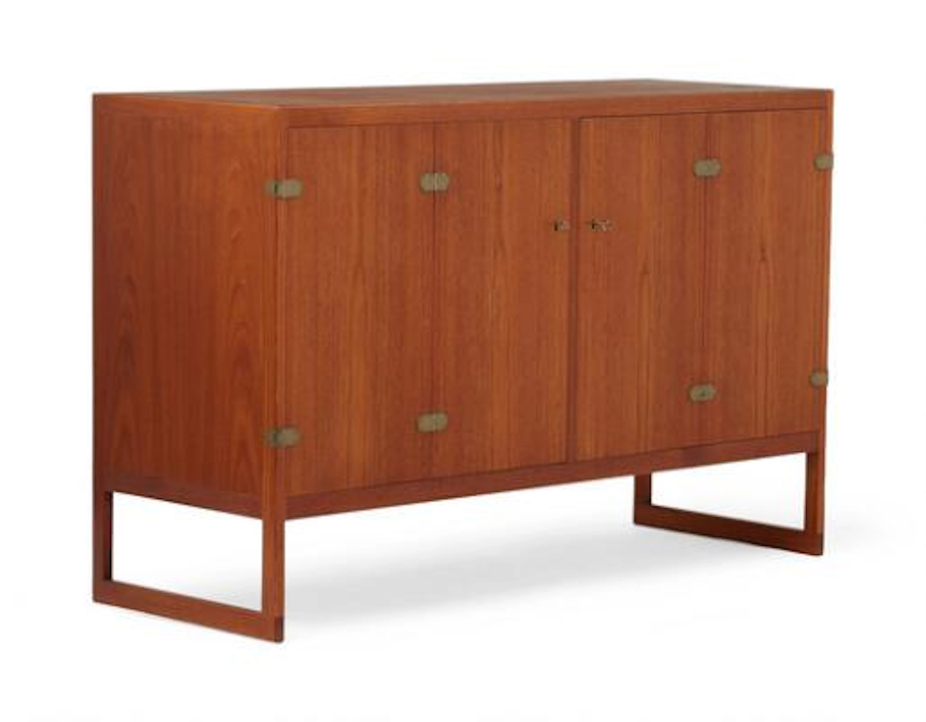 Børge Mogensen: A teak sideboard mounted on runner legs, front with