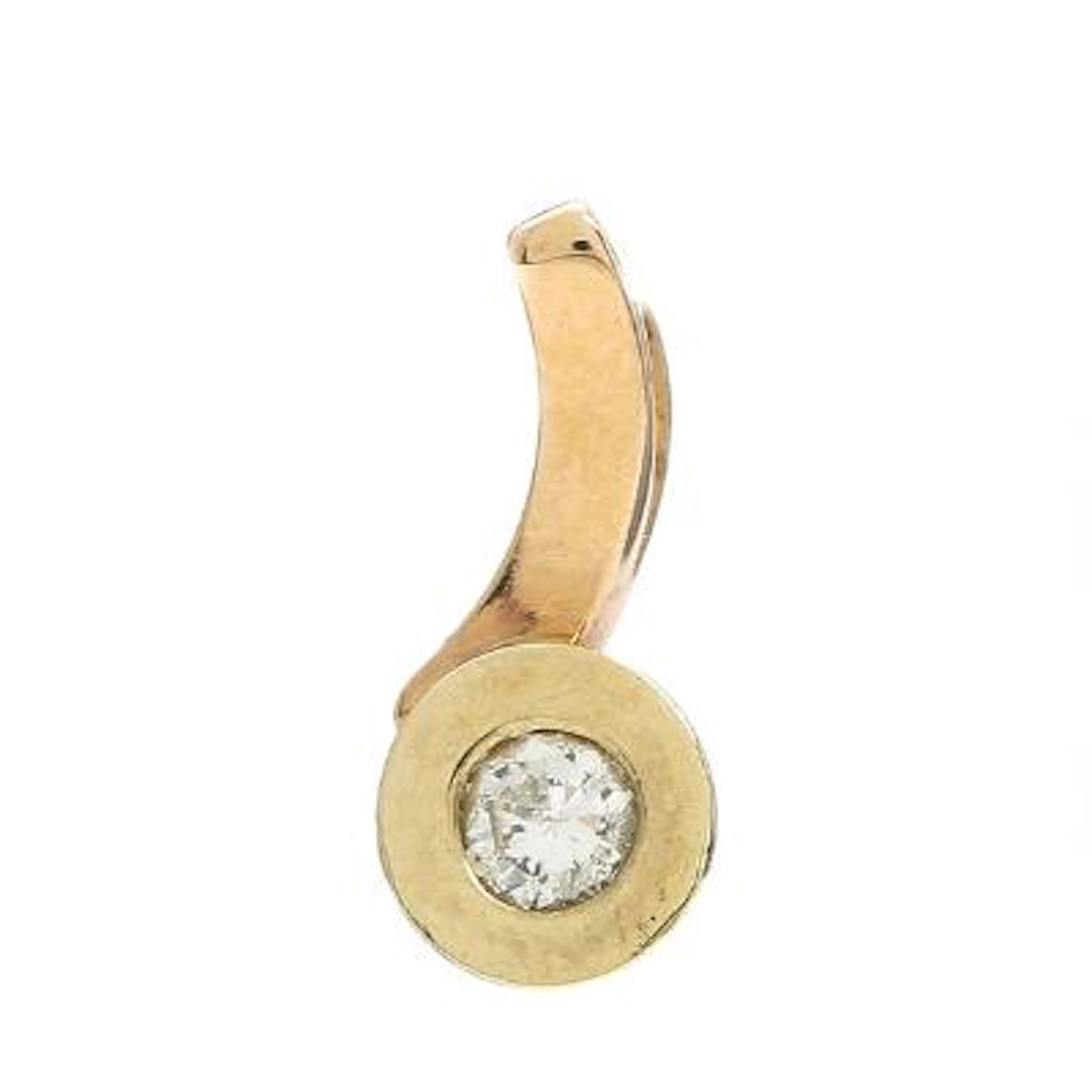 Bræmer Jensen: Diamond pendant set with diamond, mounted in 14k gold.