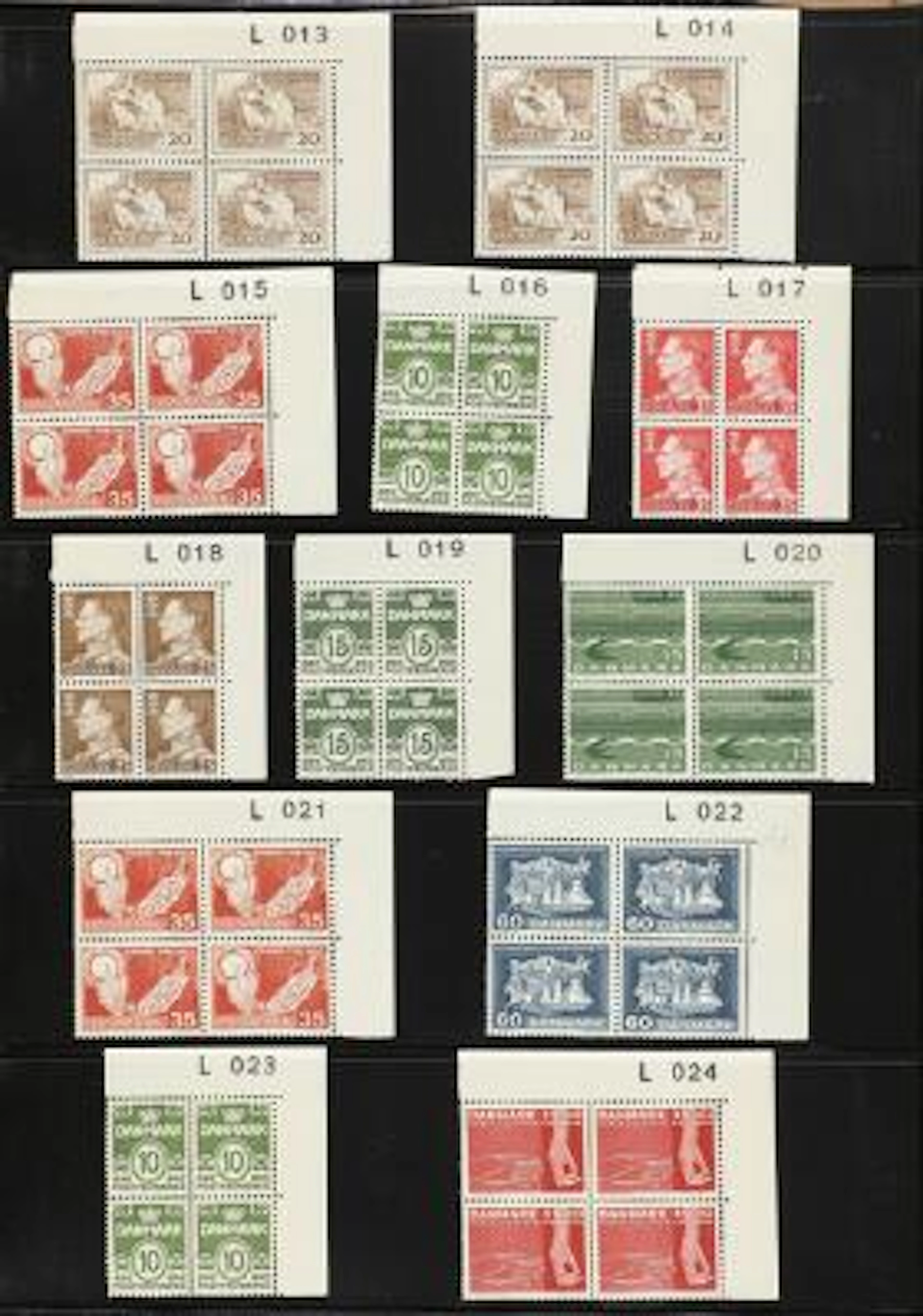 Denmark. 1961-2010. Plate blocks. Apparently complete collection upper