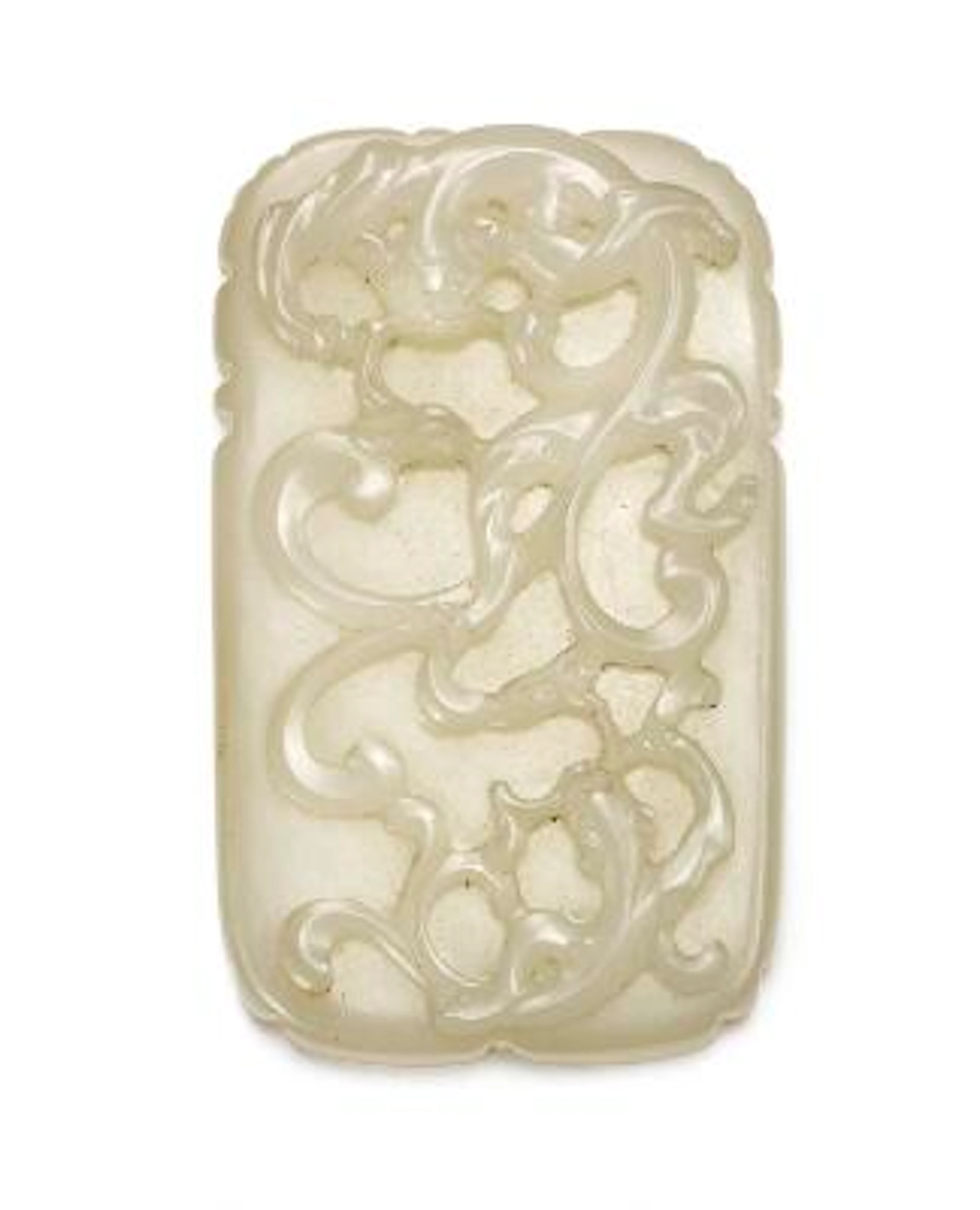 A Chinese carved white jade pendant, 19th/20th century. – Bruun Rasmussen