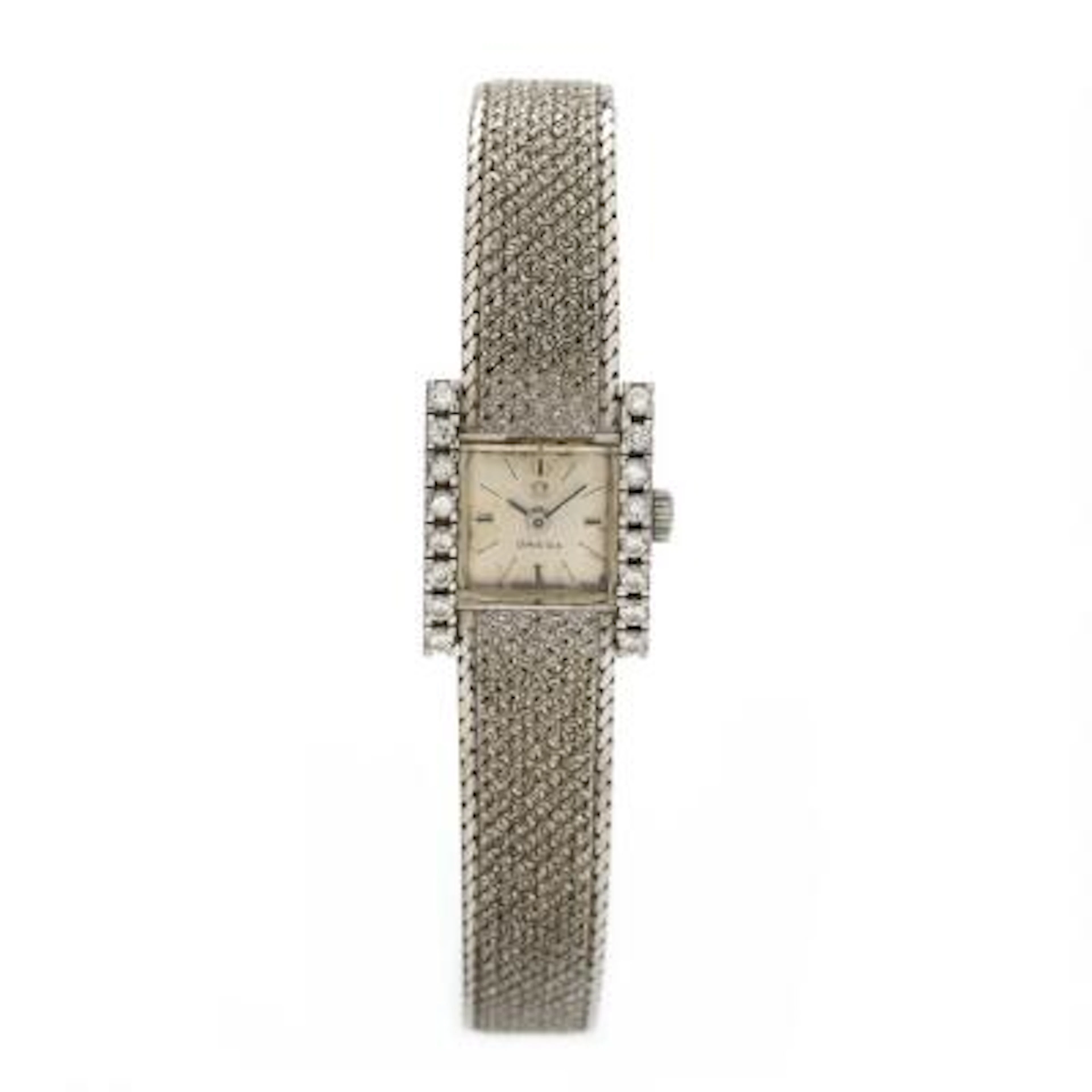 Omega: Diamond watch of 18k white gold, ref. 840.601.8140. Mechanical