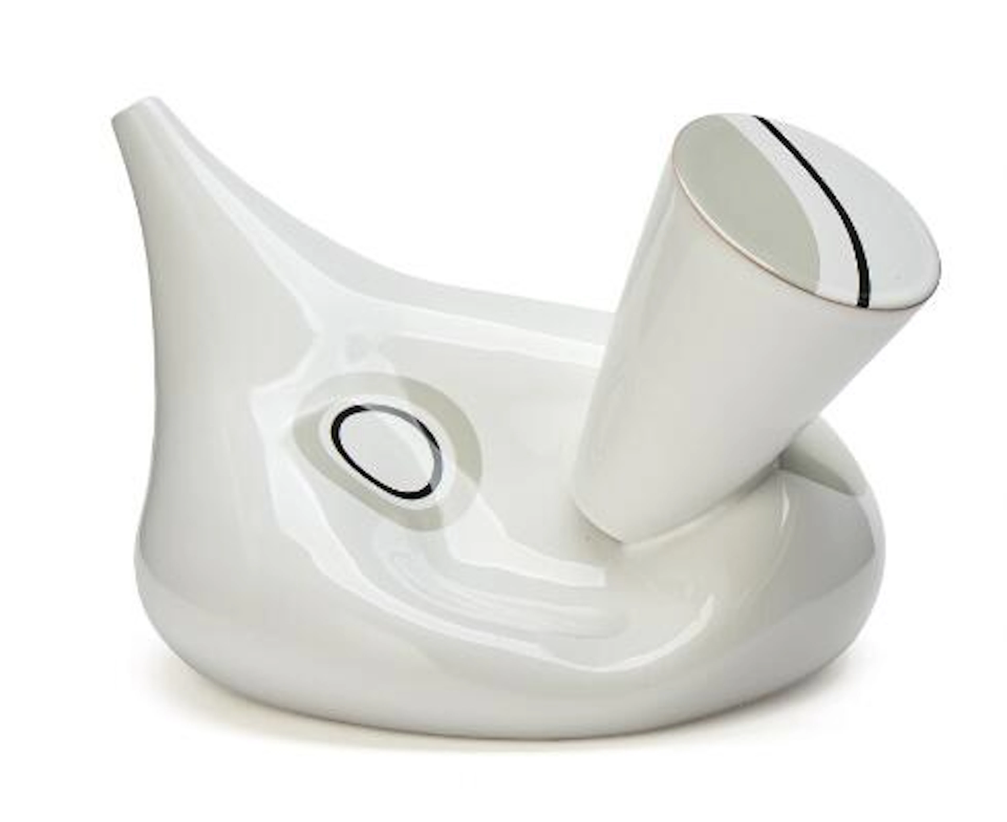 Michael Geertsen: Object. Signed MG 06. White-glazed earthenware