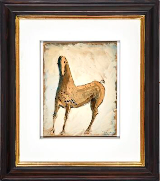 Marino Marini: "Cavallo". Signed Marino 1949. Pencil, ink and tempera