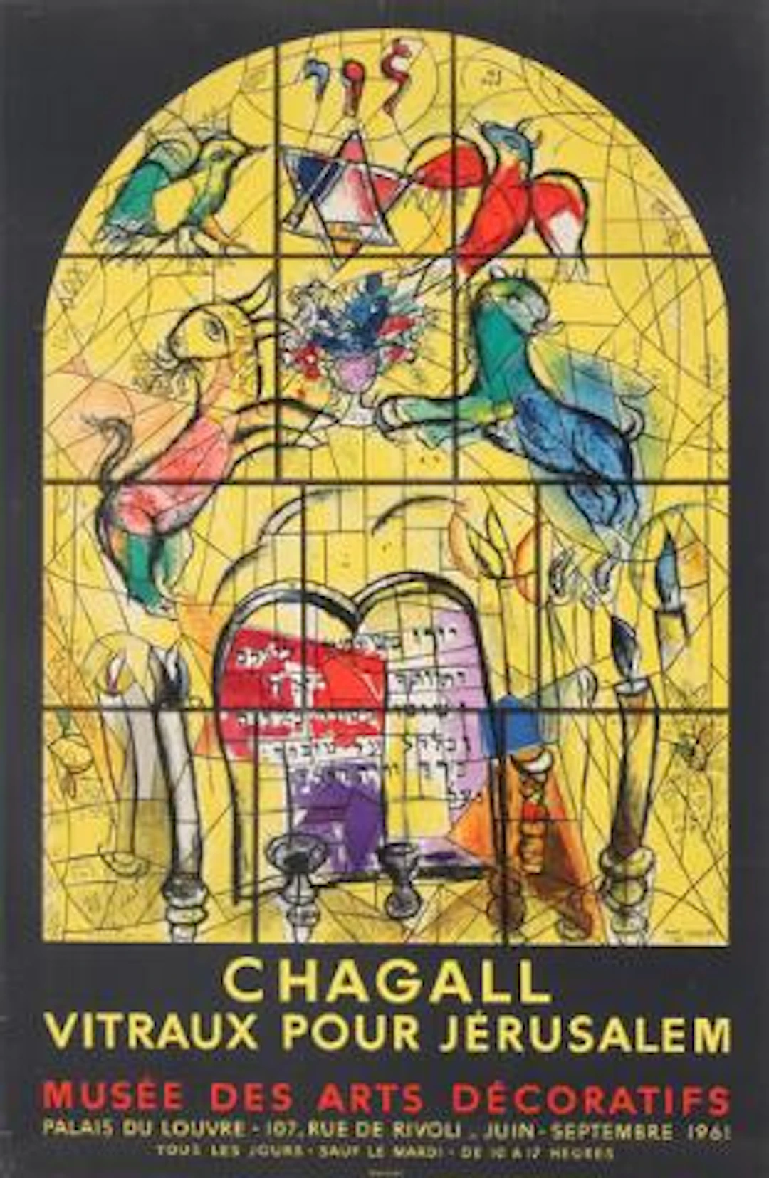 Marc Chagall: "The Tribe of Levi", 1961. Signed in the plate. Lithographic