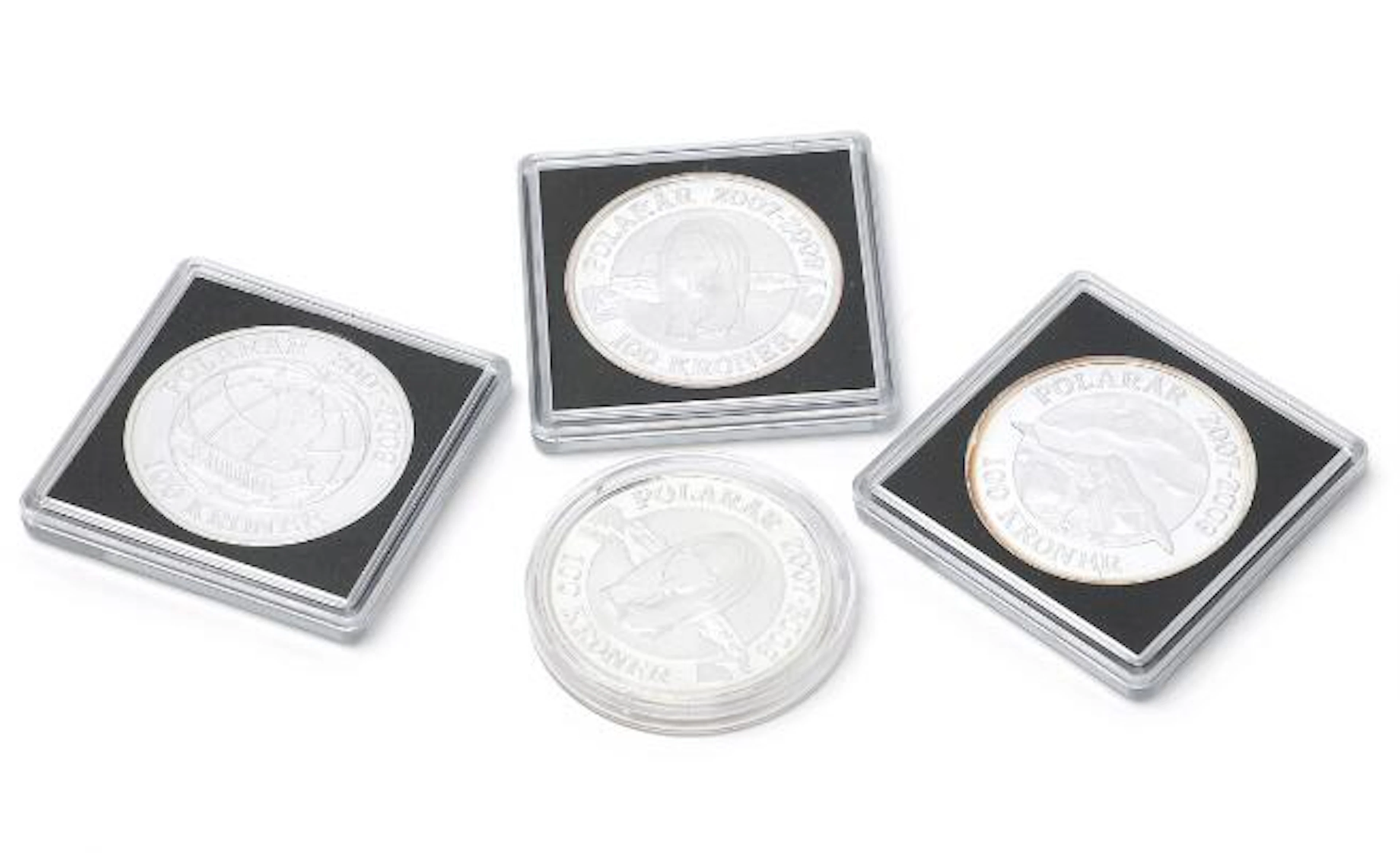 Polar Coins, 100 kr 2007, Polar Bear (2 pcs.), 100 kr 2008, Sirius