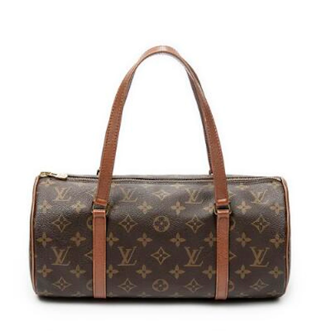 Louis Vuitton: A "Papillon 30" bag of brown coated-kanvas with brown