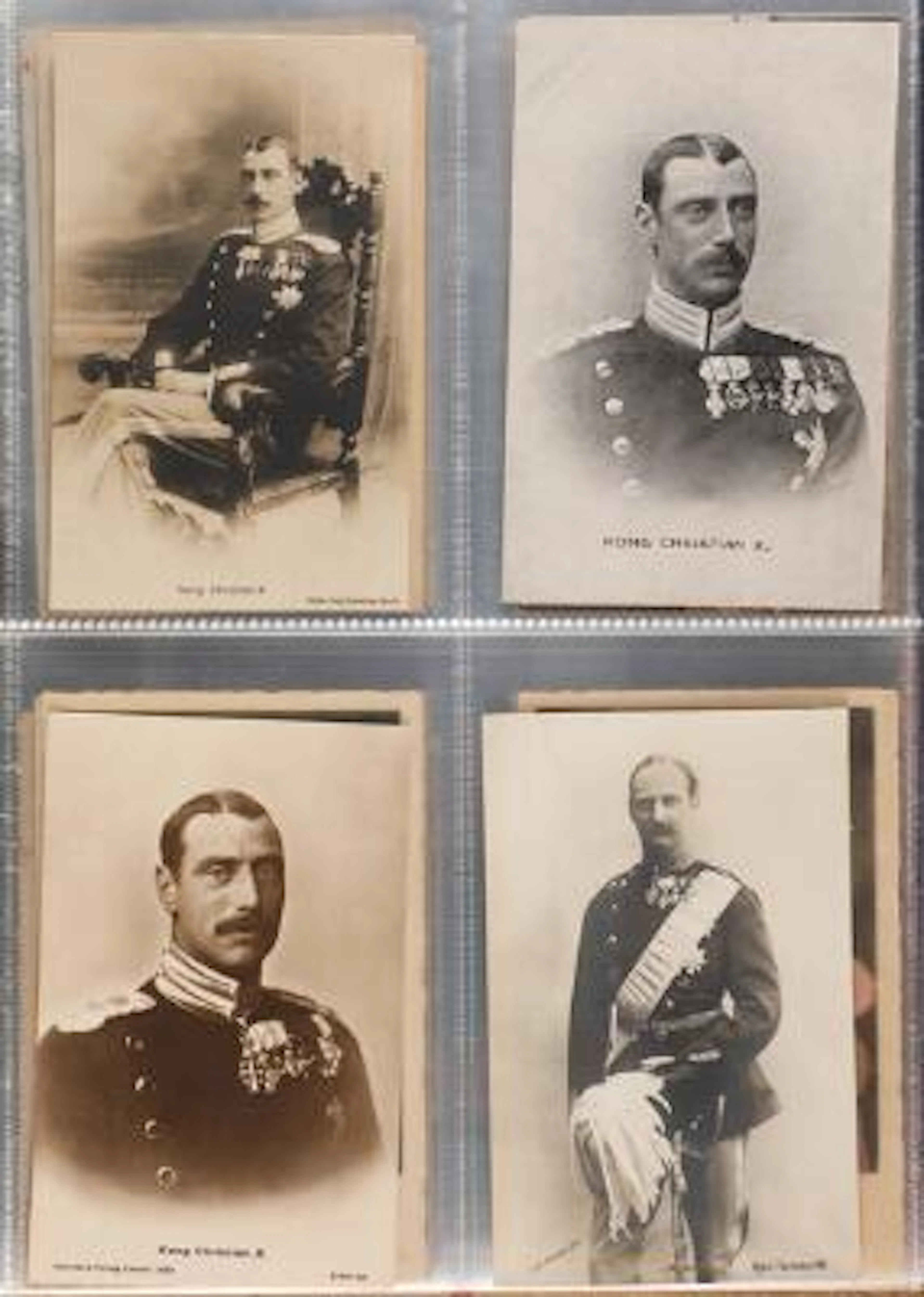 Postcards. Denmark. Royalty. Collection postcards in a ring binder
