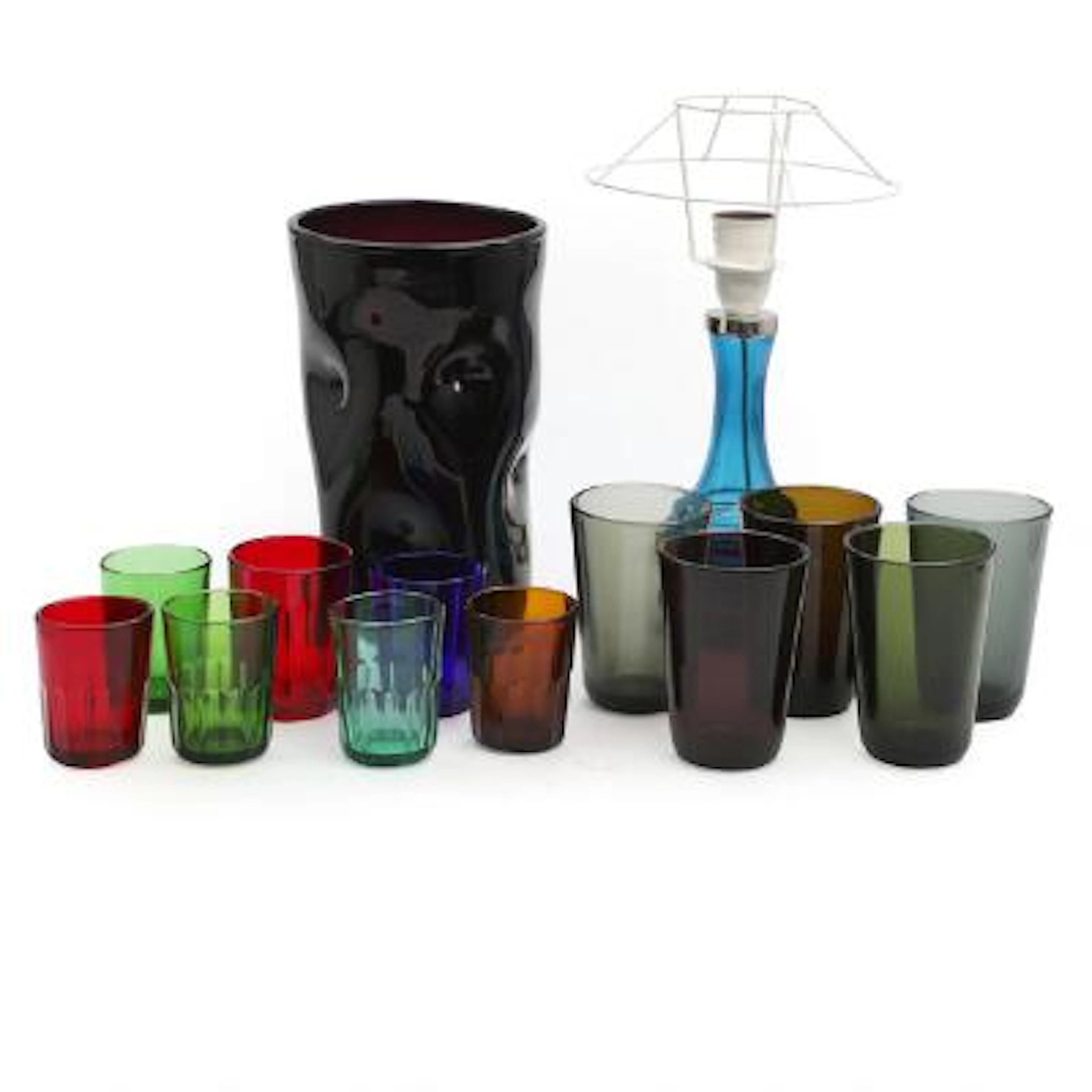 Kaj Franck a.o.: A collection of glass. Comprising five larger and