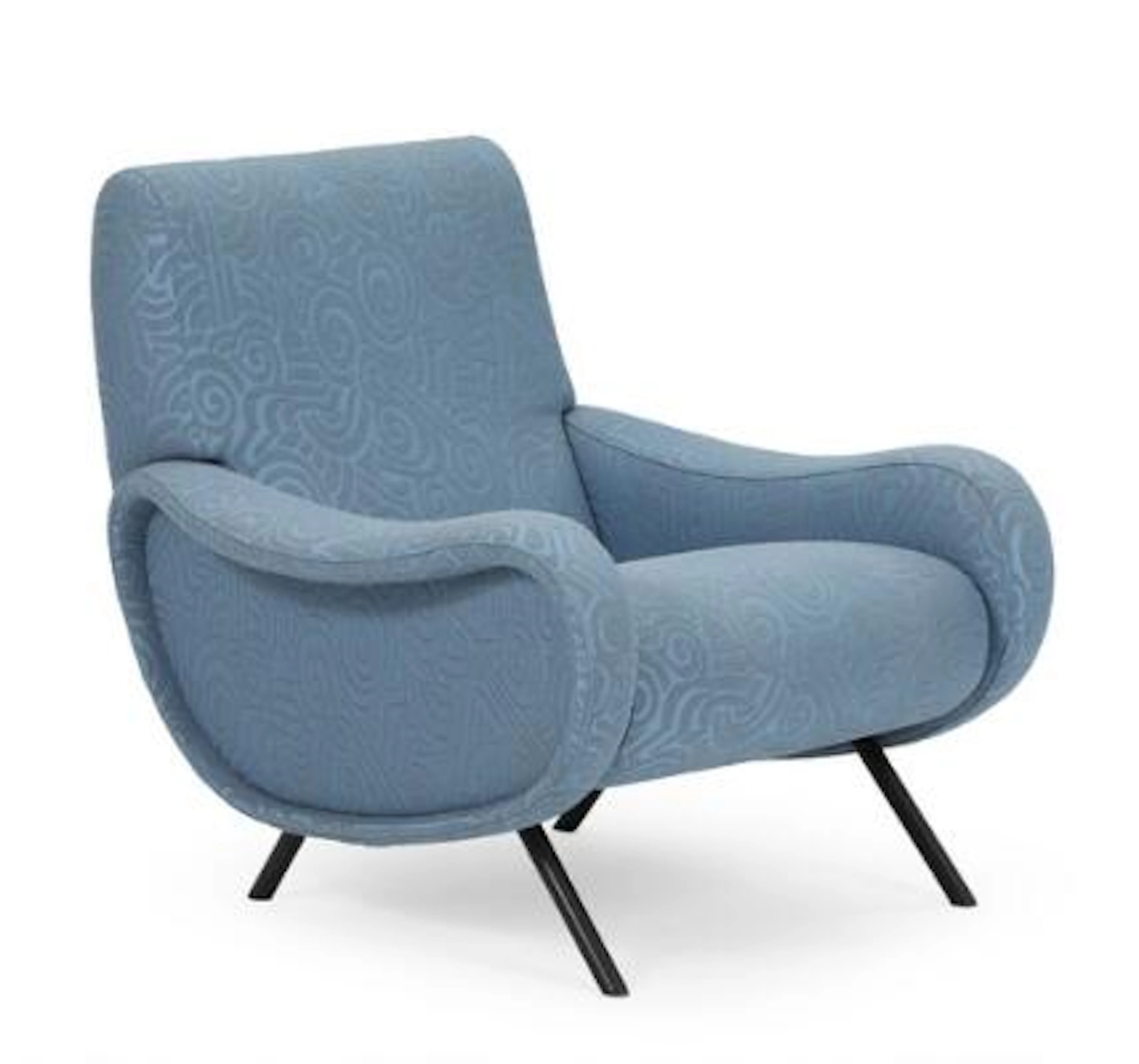 Marco Zanuso: "Lady". Easy chair with black lacquered steel legs