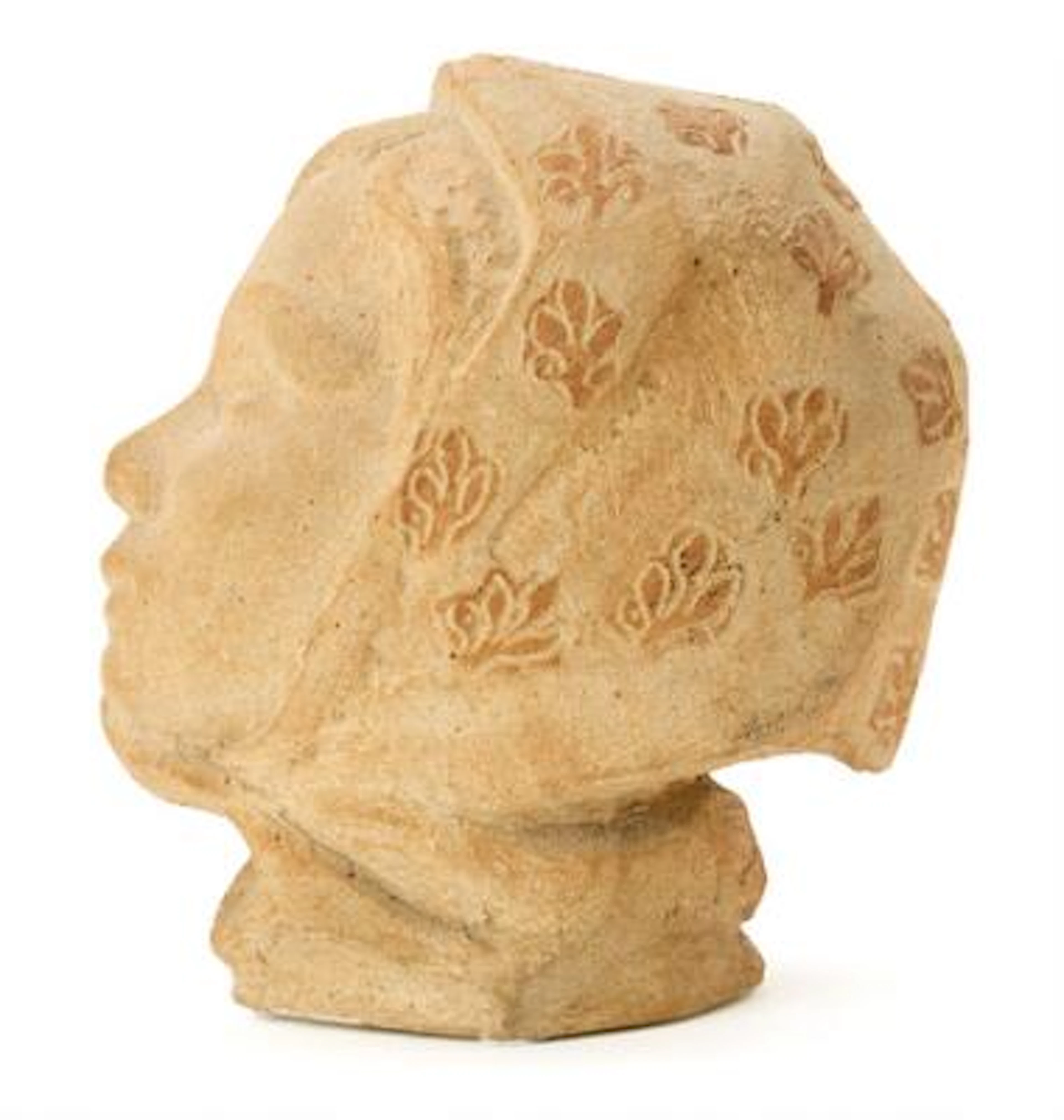 Gudrun Meedom, attributed: Bust of unglazed stoneware in the form