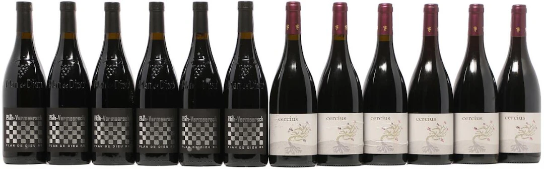 6 bts. Côtes du Rhône Villages "Plan de Dieu RS", Le Plan Vermeersch