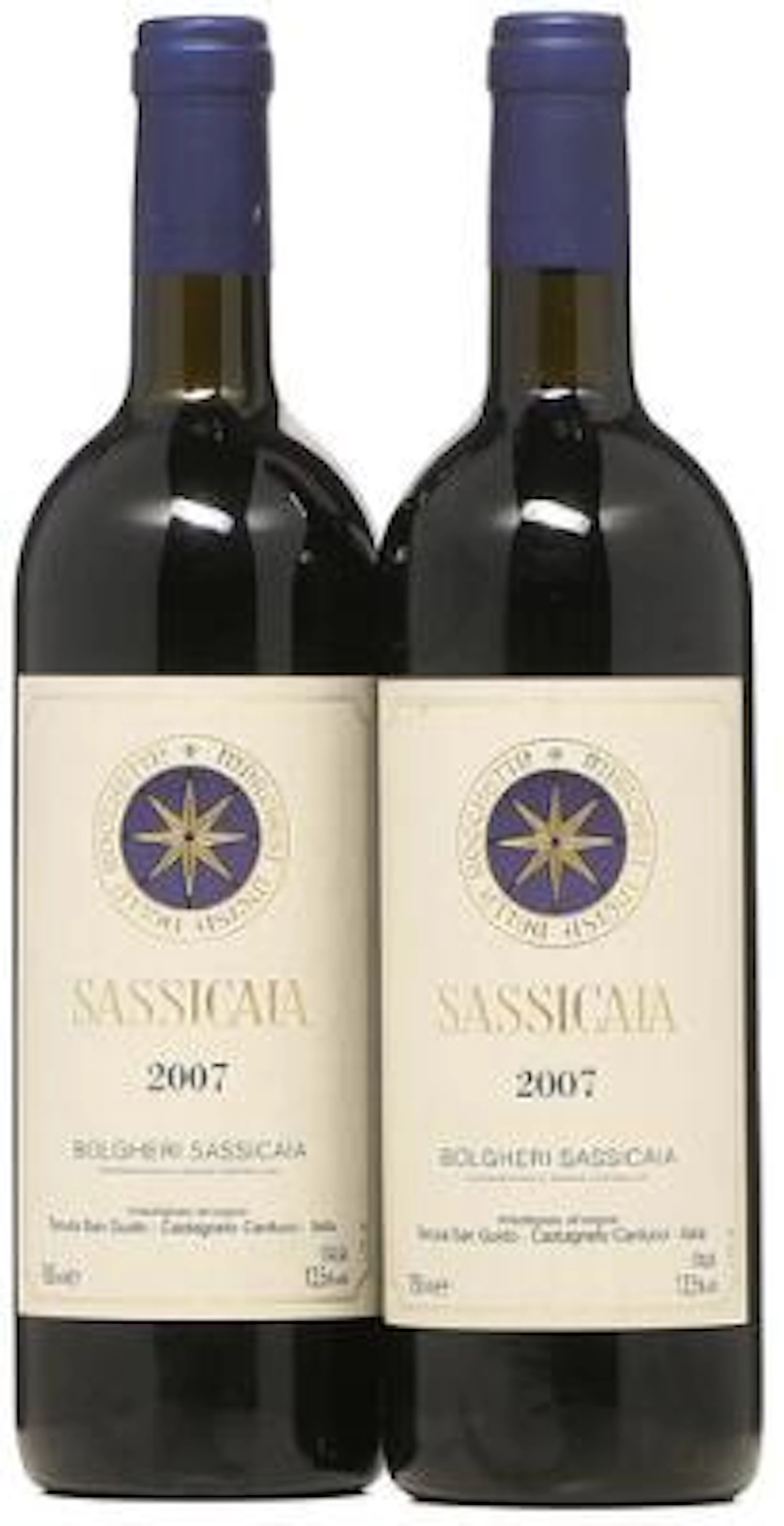 2 bts. Sassicaia IGT, Tenuta San Guido 2007 A-A/B (bn). – Bruun Rasmussen