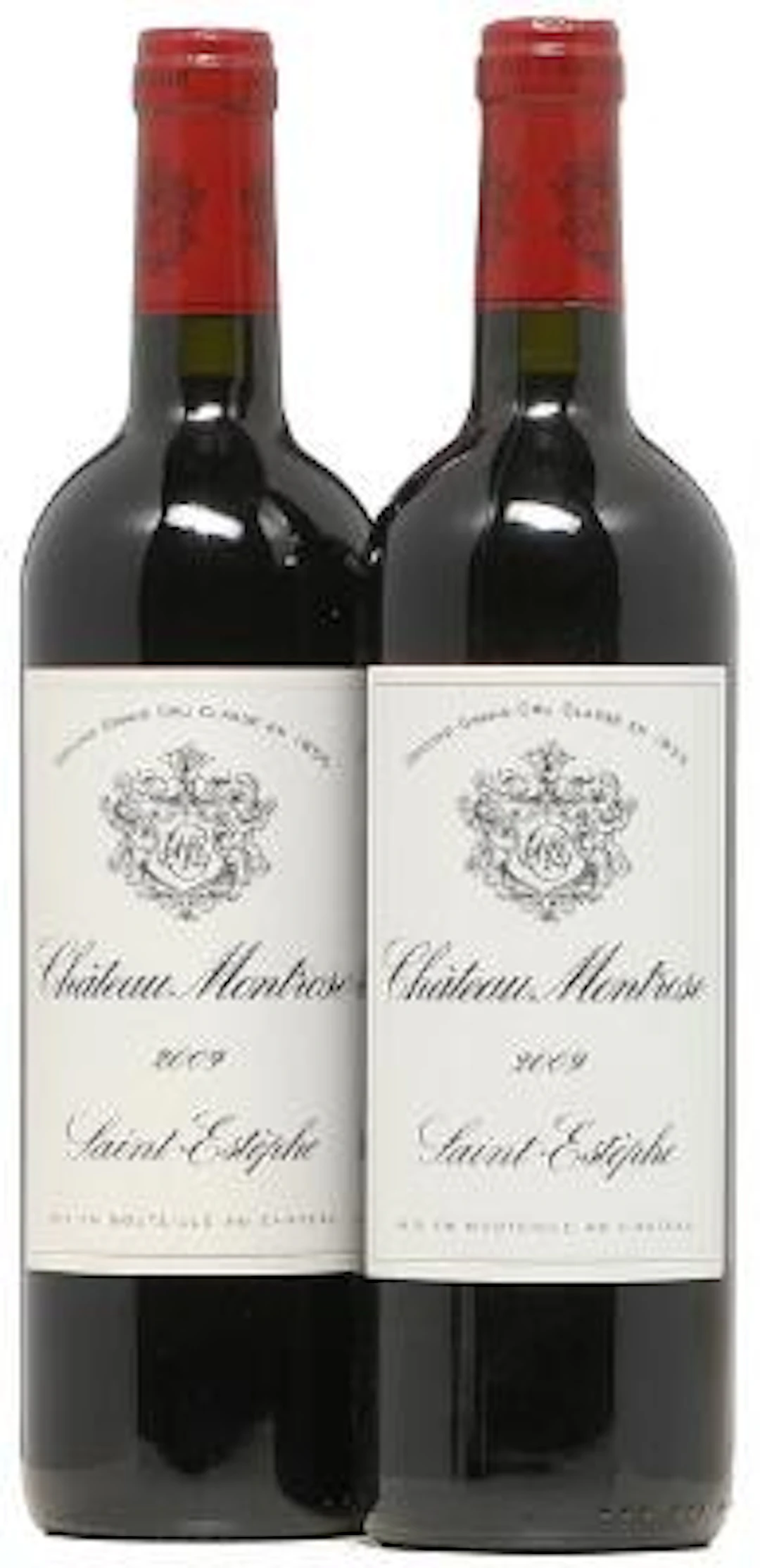 2 bts. Château Montrose, Saint - Estephe. 2. Cru Classé 2009 A (hf/in).
