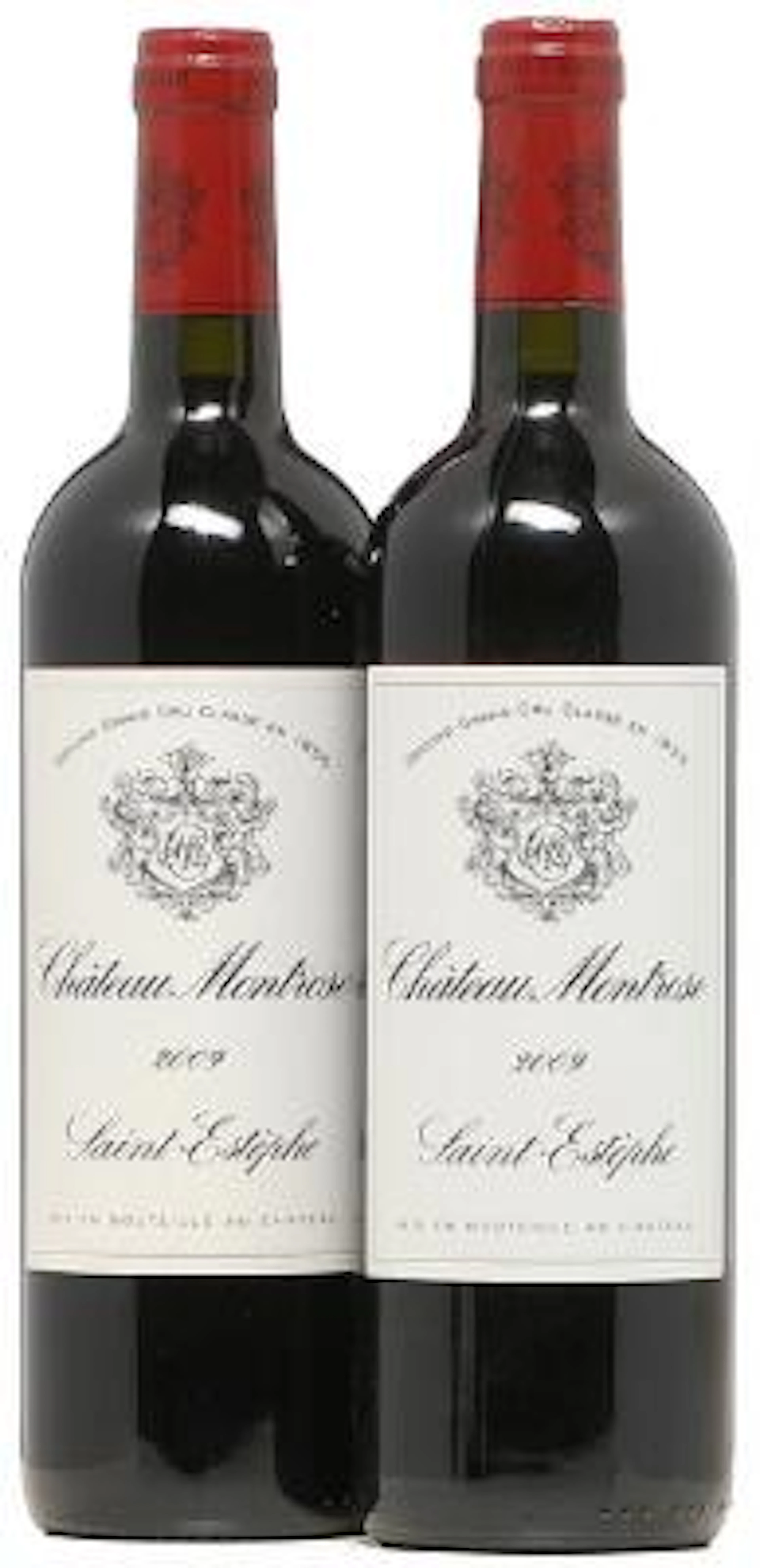 2 bts. Château Montrose, Saint - Estephe. 2. Cru Classé 2009 A (hf/in).