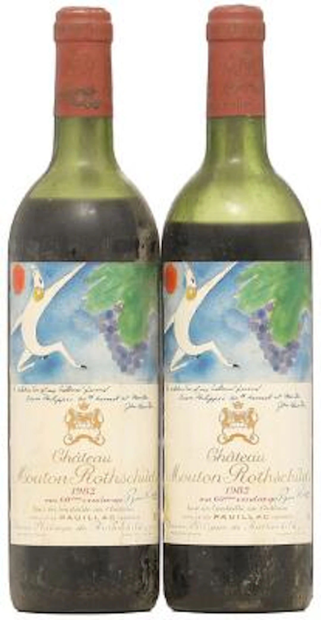 1 bt. Château Mouton Rothschild, Pauillac. 1. Cru Classé 1982 C (ms).