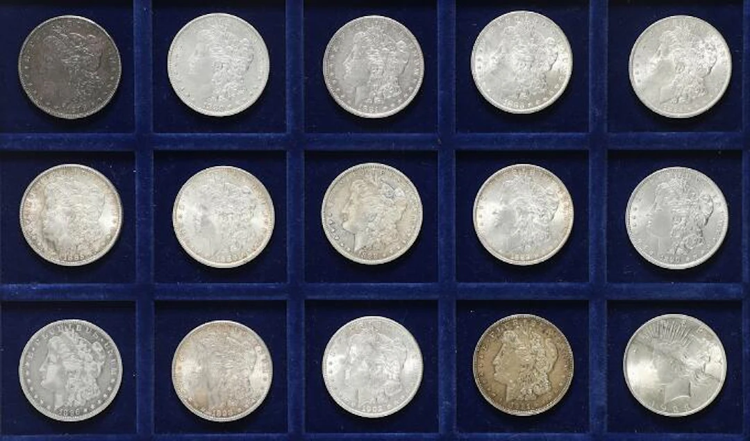 USA, Dollar 1878 S, 1880, 1881 O, 1883 O, 1884 O, 1885, 1886, 1888