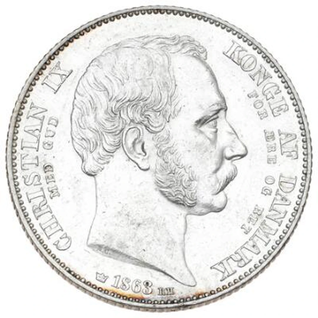 Christian IX, 2 rigsdaler 1863 RH, "Accession", H 3 – Bruun Rasmussen