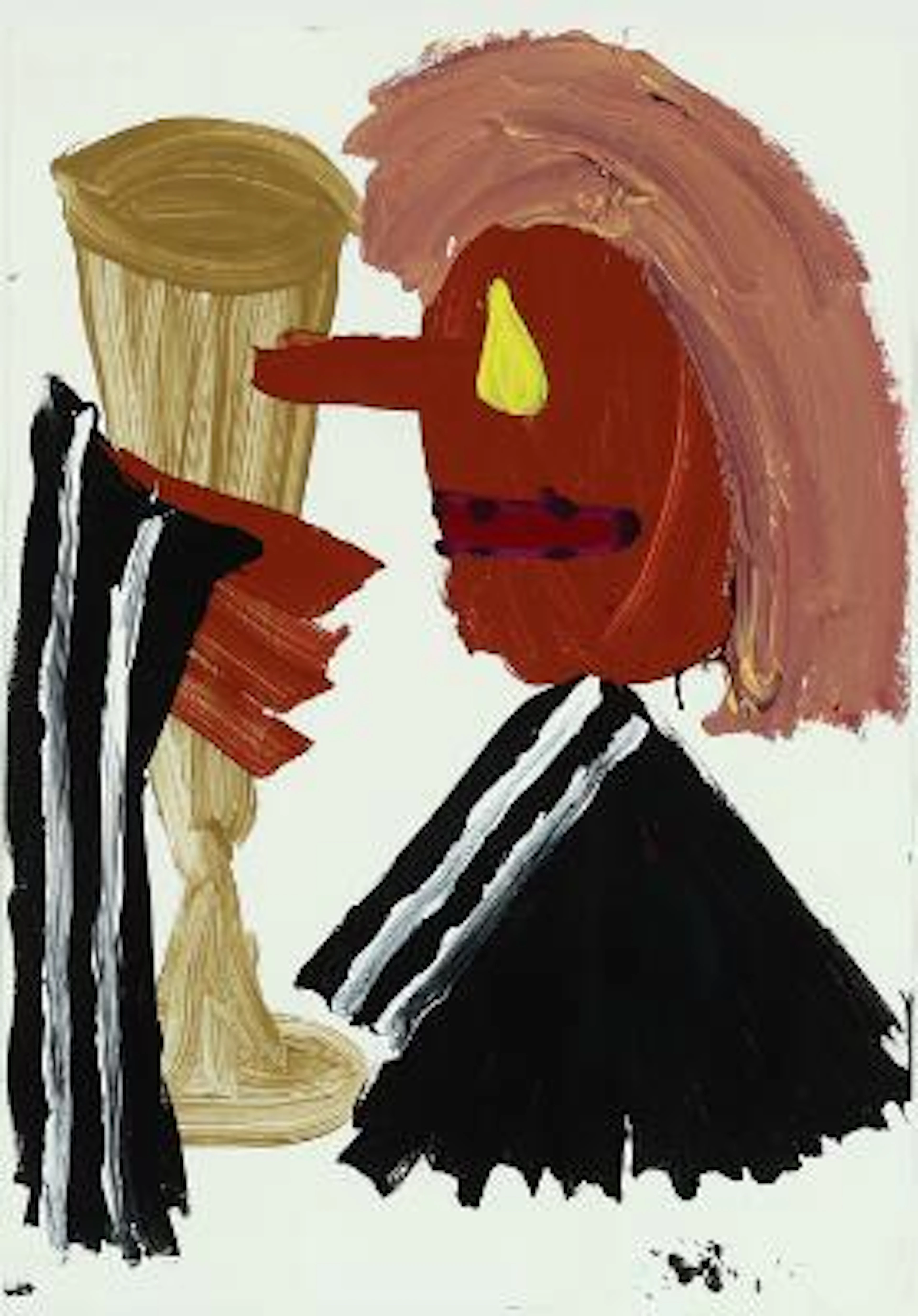Frederik Næblerød: Untitled. Presumably signed on the reverse. Oil