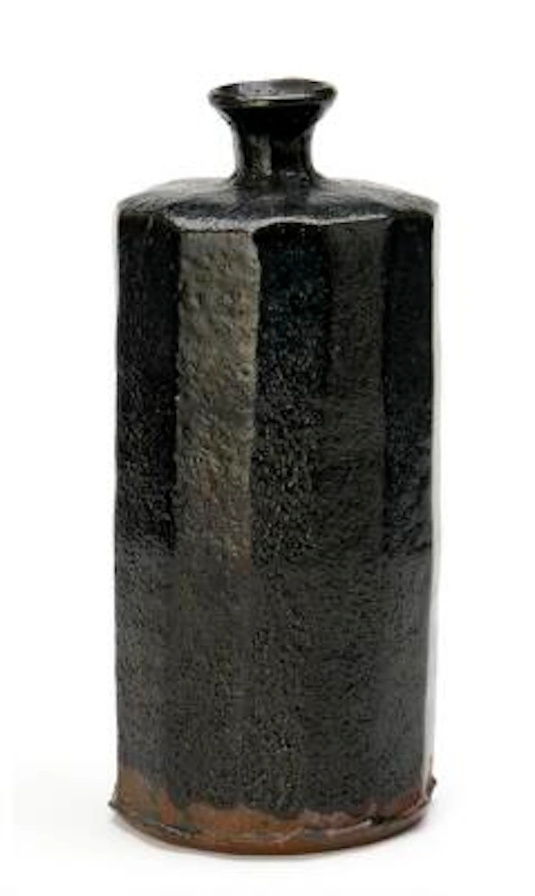 Hans Vangsø: Bottle-shaped vase of hard-fired earthenware, decorated