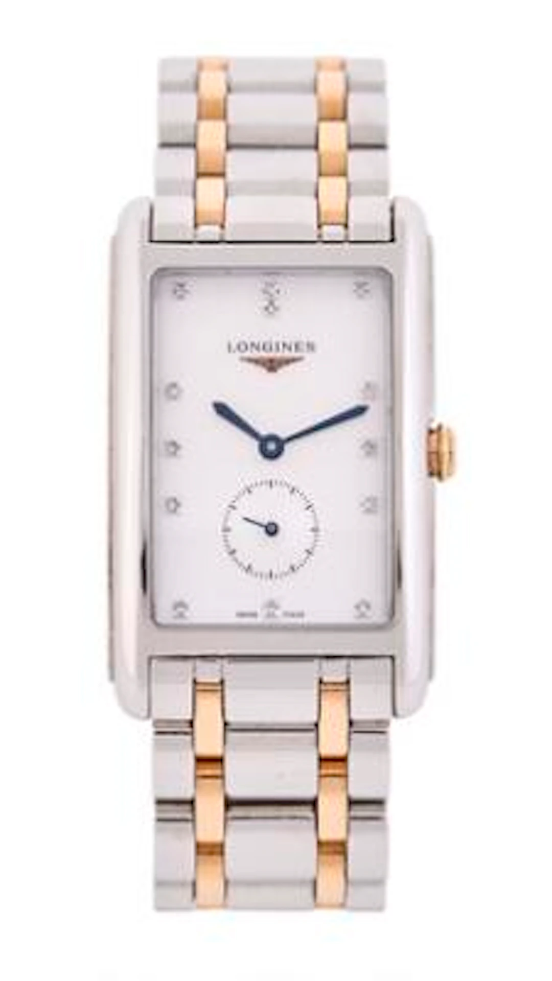 Longines: Dolce Vita of 18k gold and steel with mother-of-pearl dial
