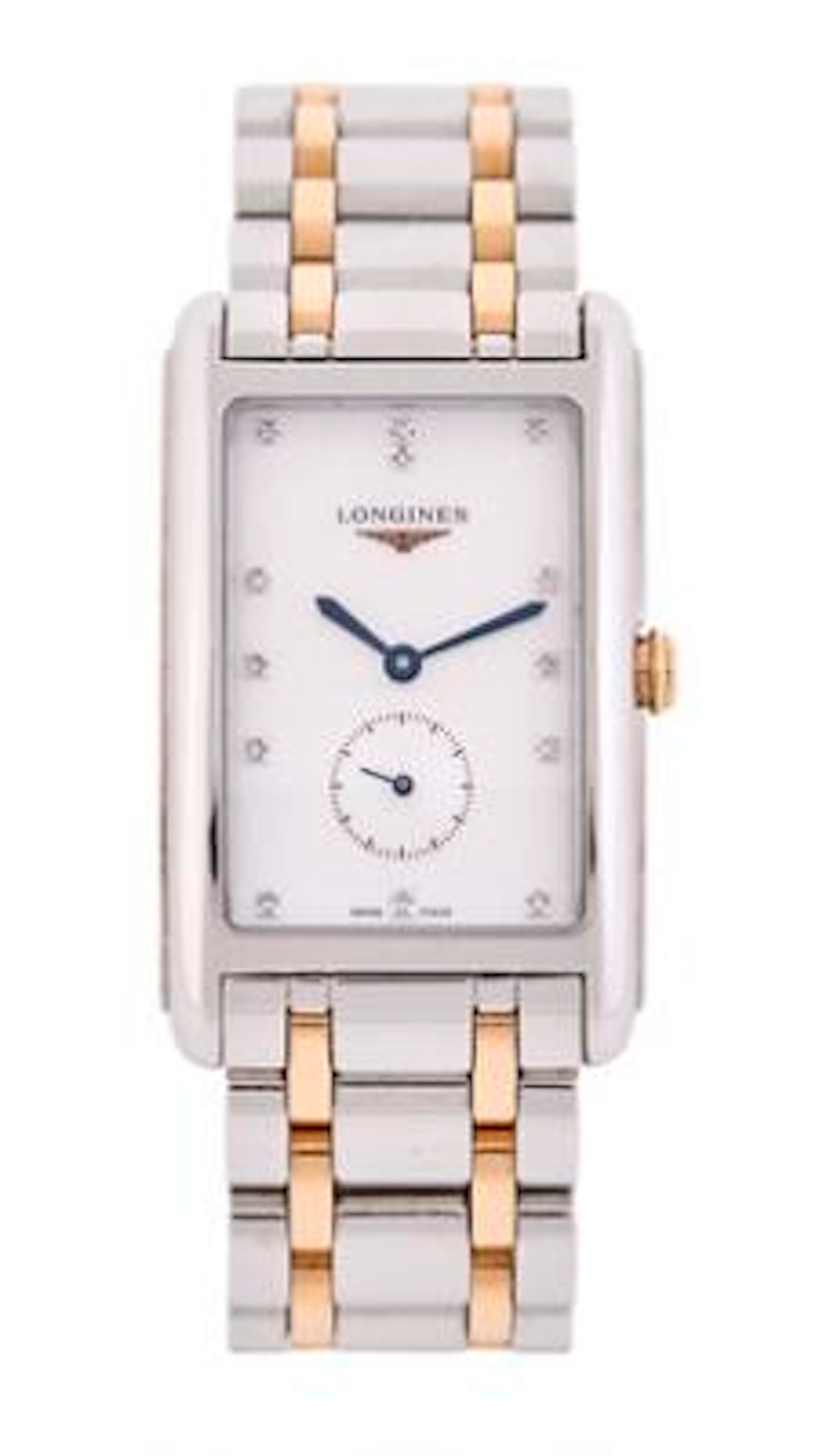 Longines: Dolce Vita of 18k gold and steel with mother-of-pearl dial