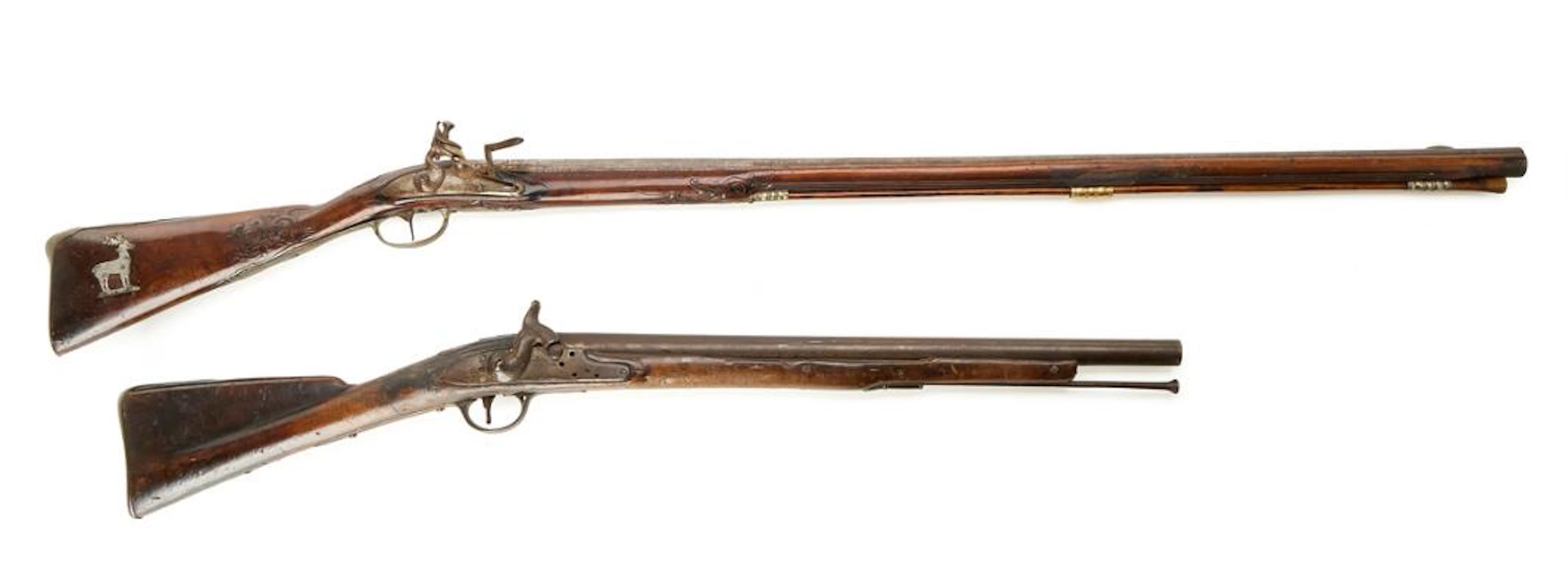 A fine French silver-mounted full-stocked hunting gun circa 1700-20