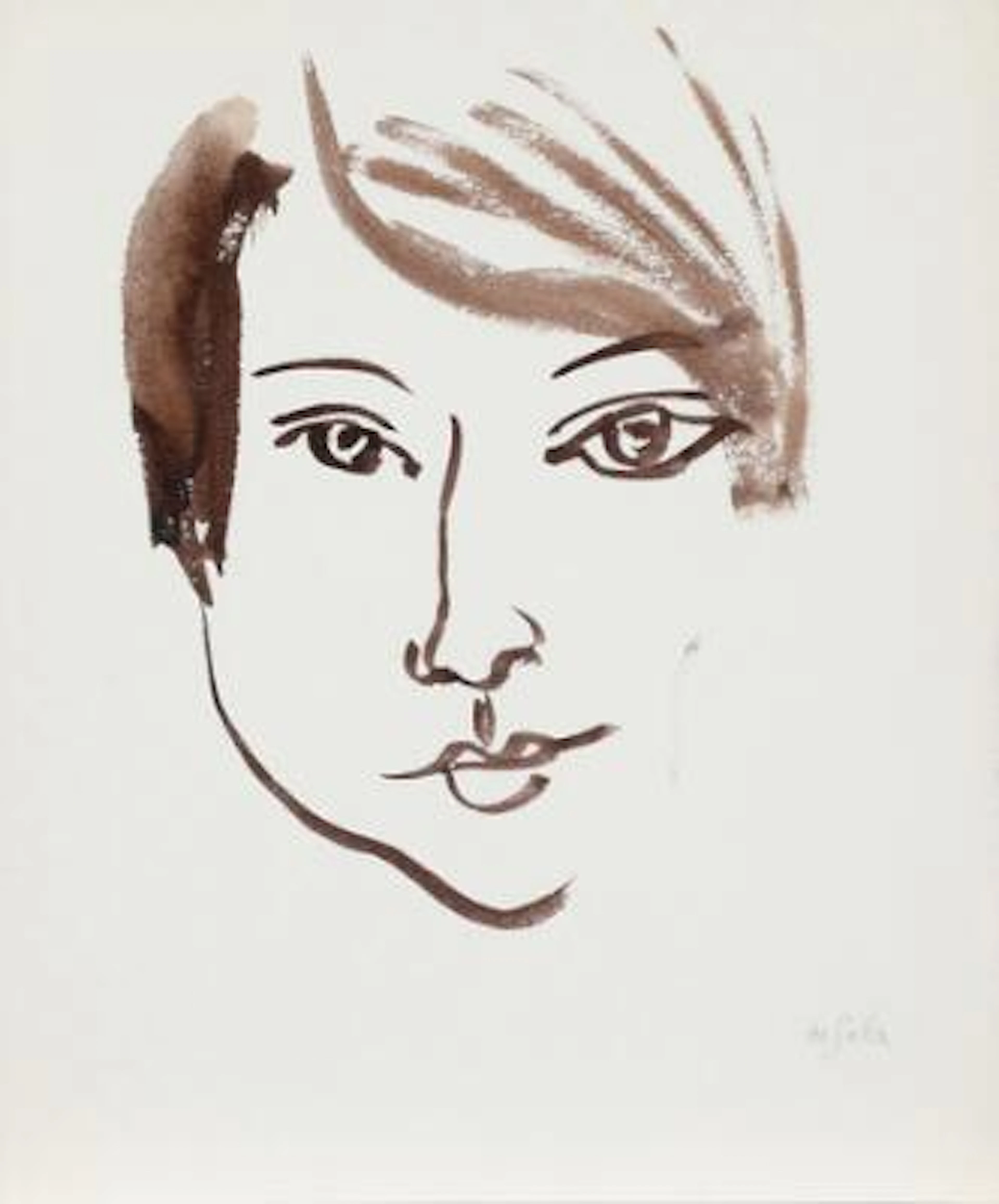 Eugène de Sala: Six portrait studies. All signed. Various media. Sheet