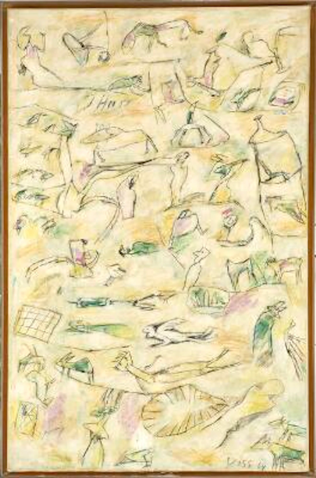 Jan Voss: "L'Ange-Gardien Surmene". Signed Voss 64; signed, titled