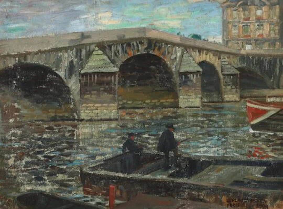 Luplau Janssen: Scenery from Paris. Signed and dated Luplau Janssen