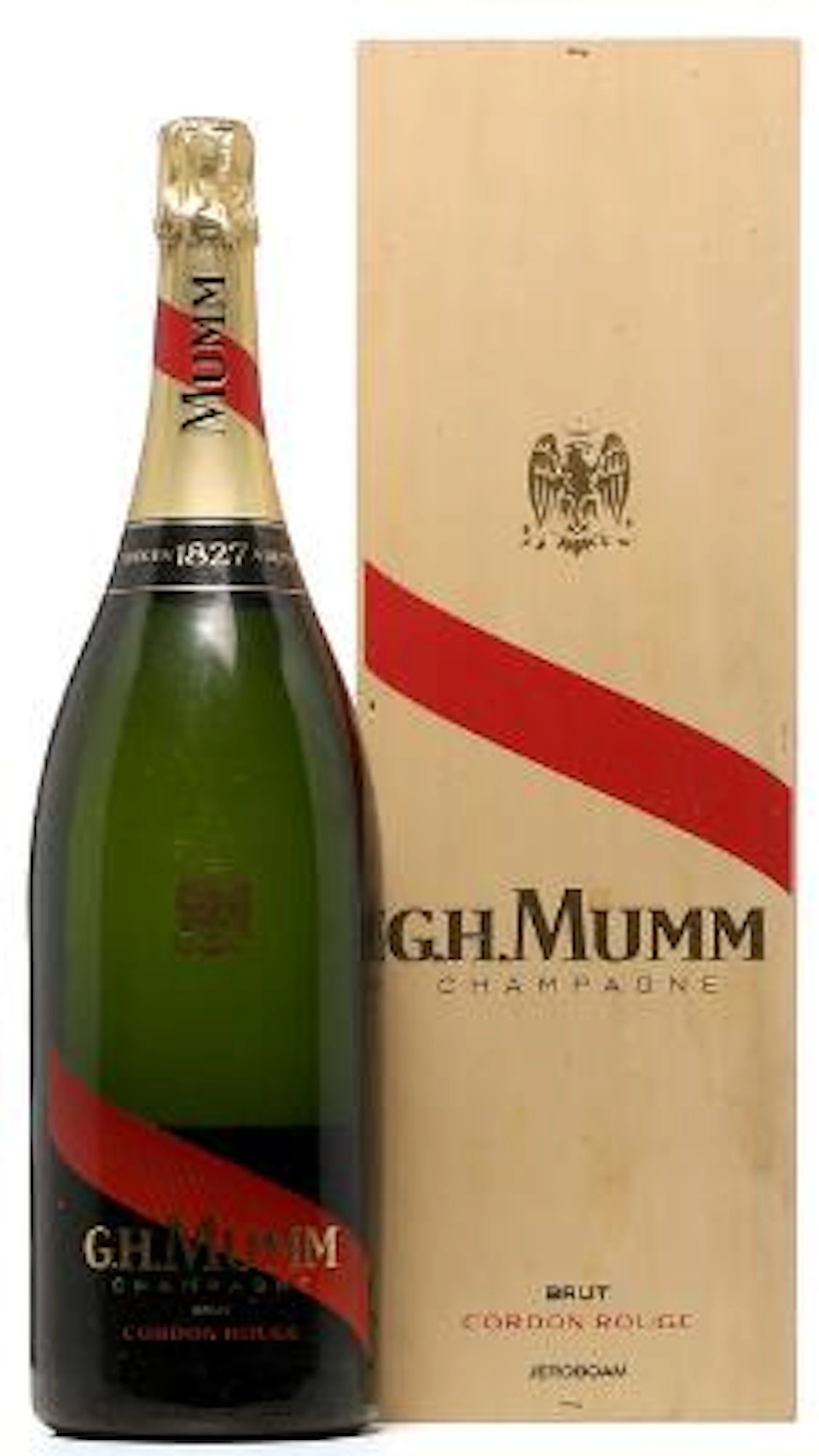 1 bt. Dmg. Champagne "Cordon Rouge", Mumm A (hf/in). Owc. – Bruun