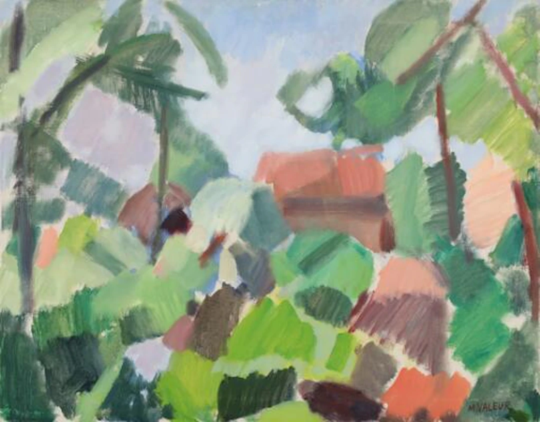 Mogens Valeur: "Morup Mølle - Thy". Signed M. Valeur. Oil on canvas.